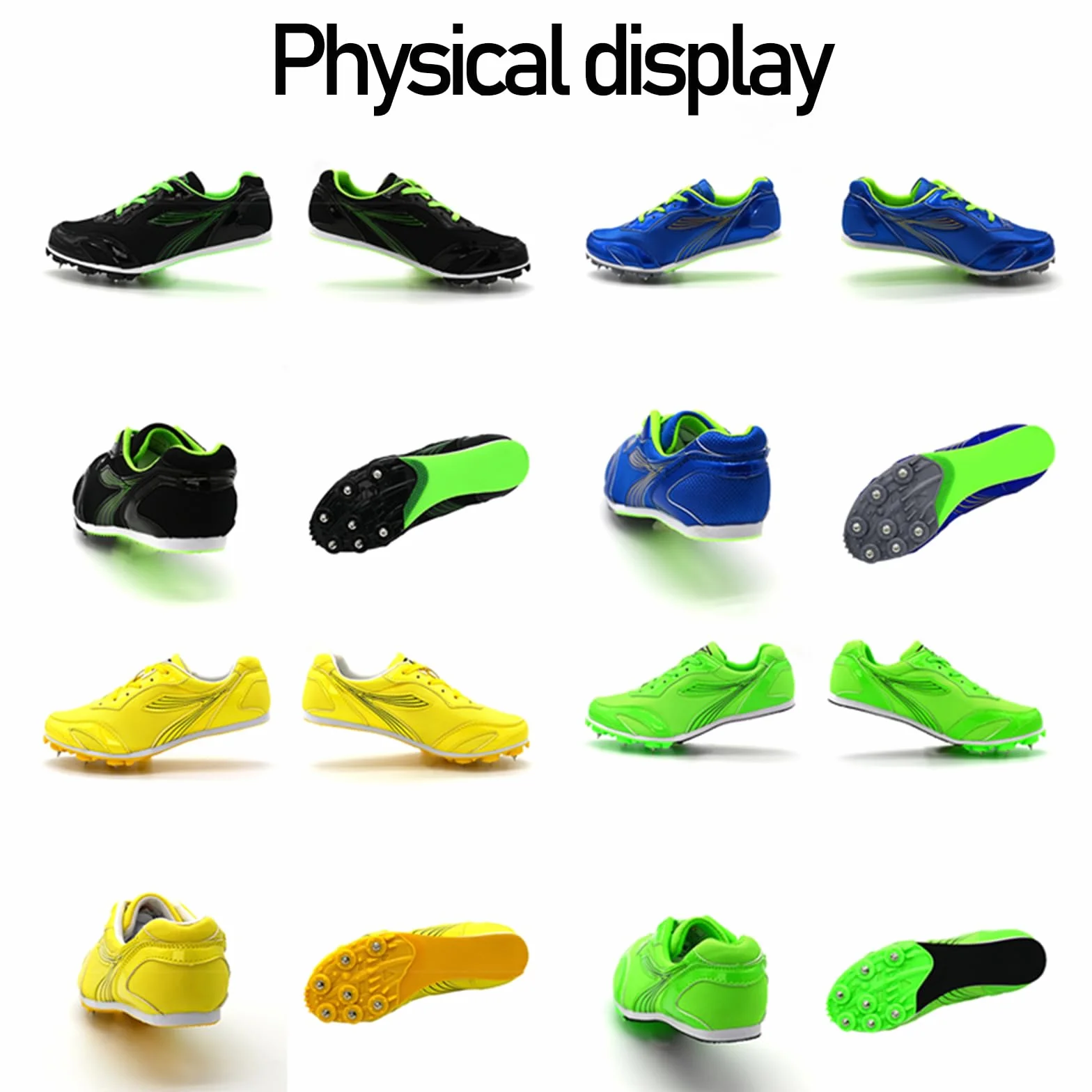 Chaussures d'Athlétisme à Pointes Unisexe Junior avec Crampons Antidérapantes pour Sprint
