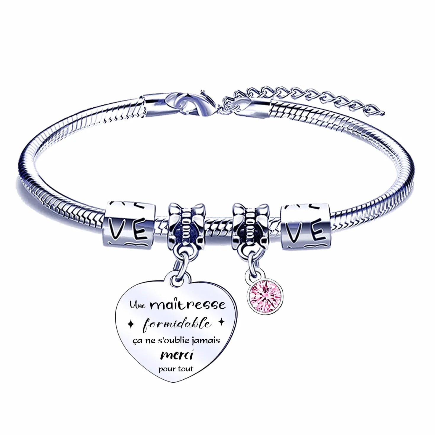 Bracelet Maîtresse d'École Cadeau Fin d'Année Scolaire Femme