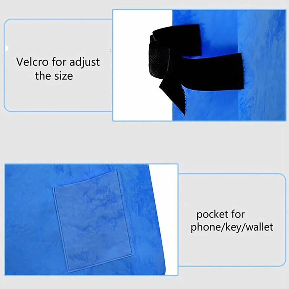 Gilet de refroidissement anti-chaleur imperméable PVA pour sports plein air travail bleu