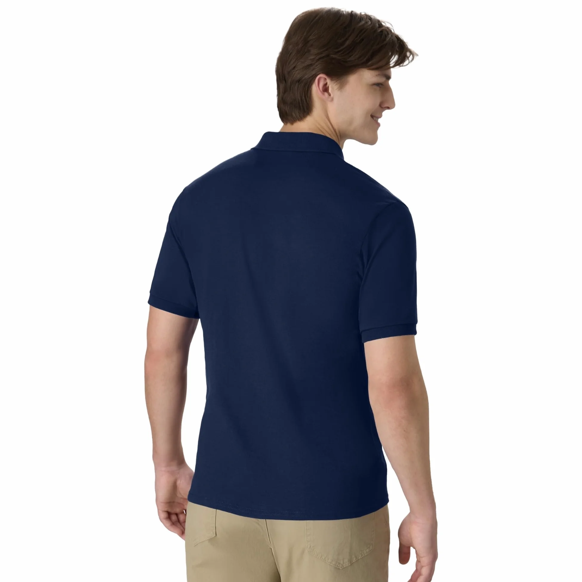 Hanes Short-Sleeve Jersey Pocket Polo (Pack of 2) Polo à Manches Courtes en Jersey avec Poche (Lot de 2) Homme (Lot de 2)