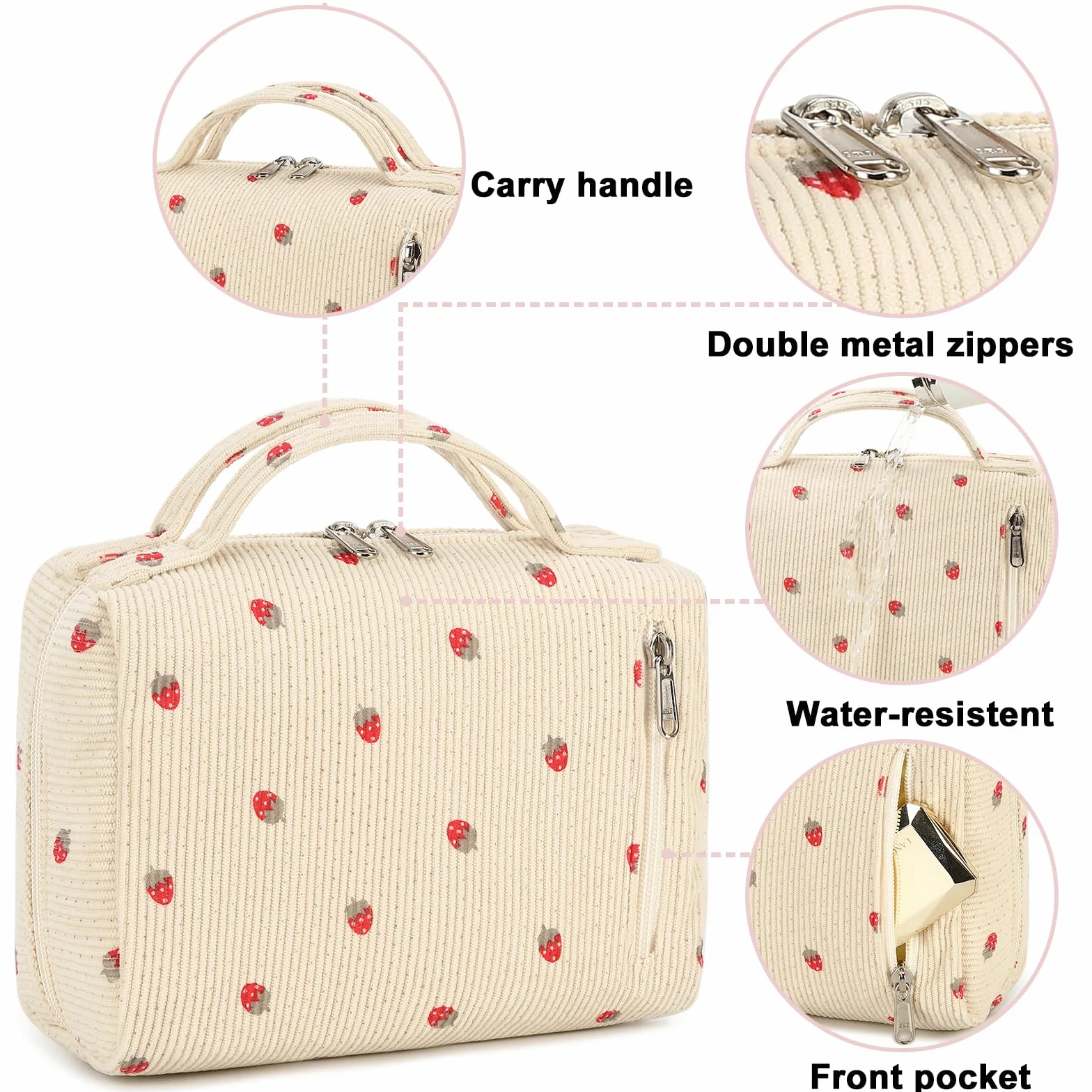 Bluboon Trousse de Maquillage avec Fermeture éclair pour Femmes