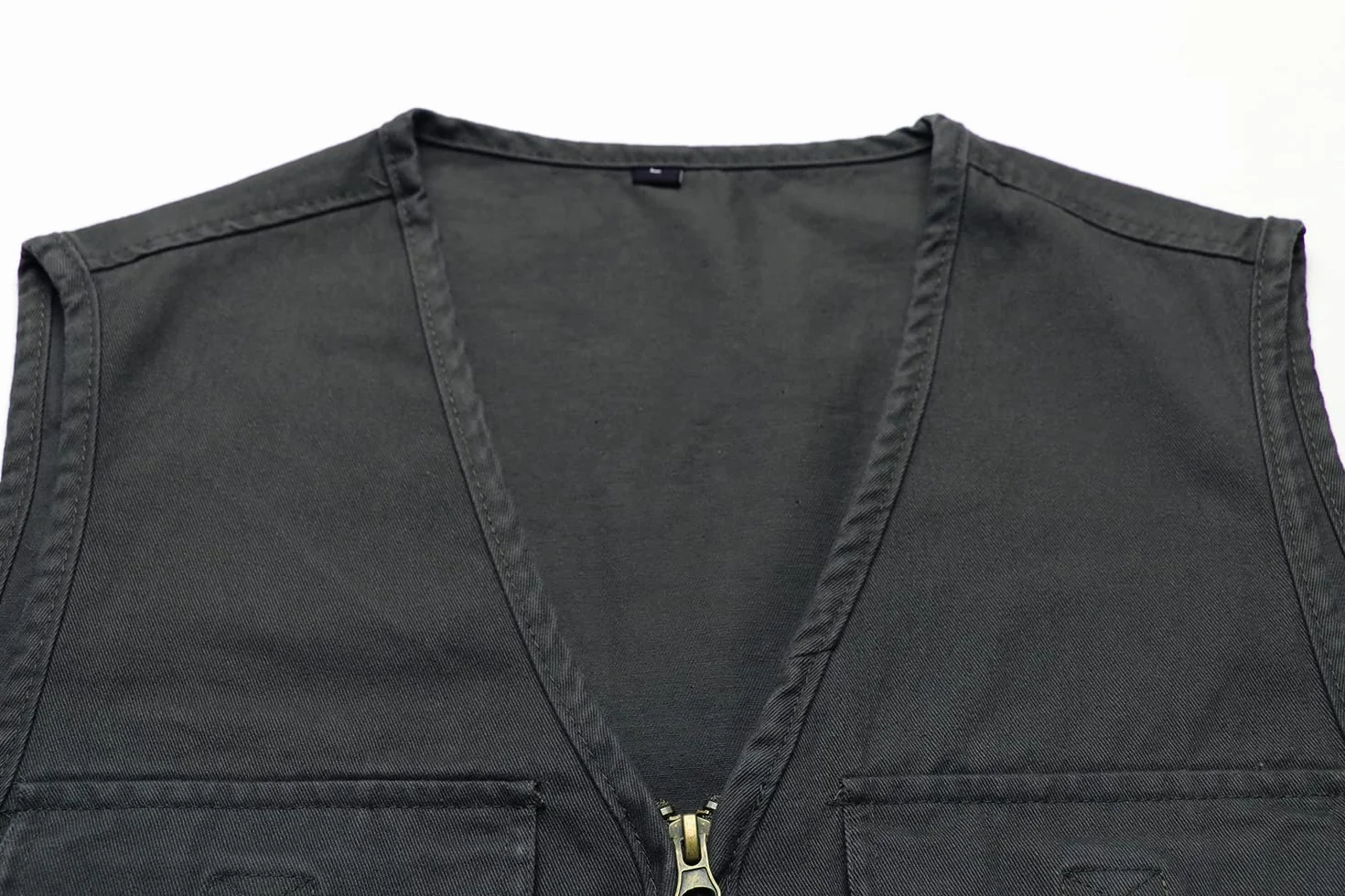 Gilet de Pêche Photographe Multi-poches Veste de Chasse Sans Manche Coton Plein Air