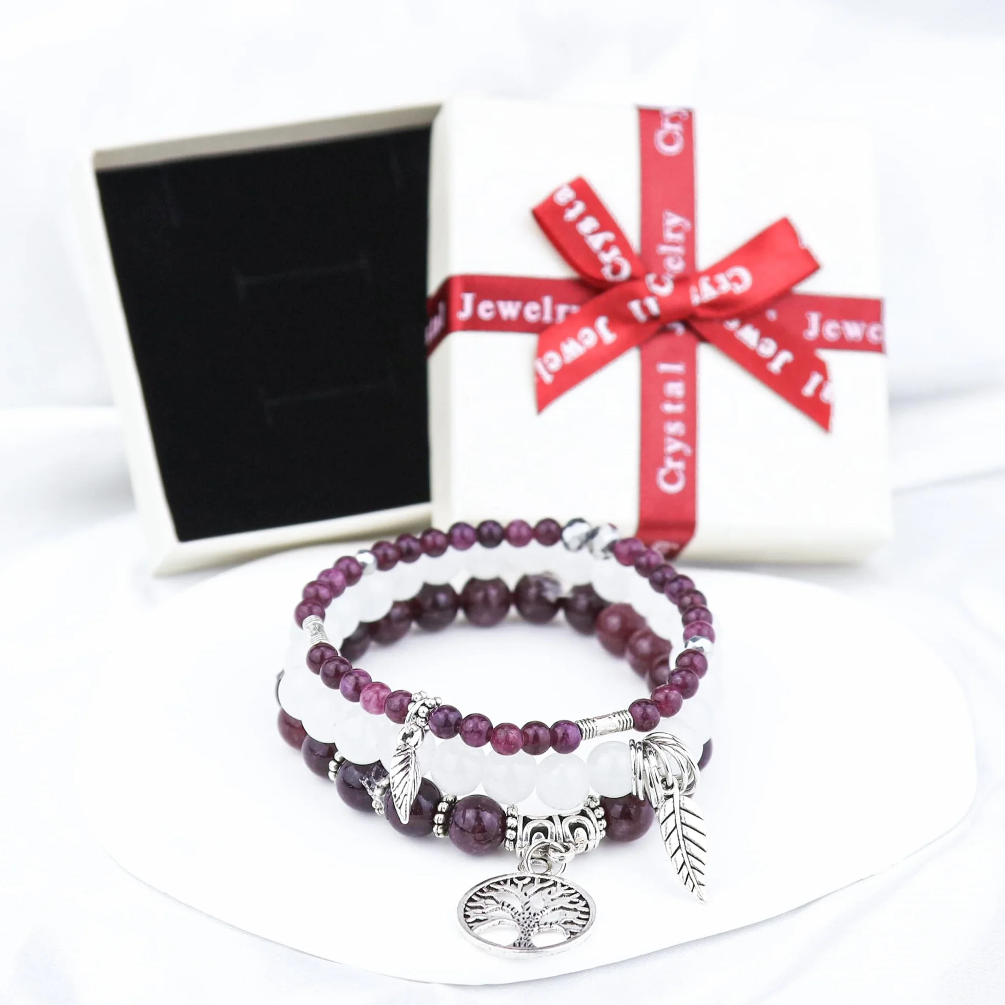 Bracelet Pierre Naturelle Femme Boho Perles Arbre De Vie 17-24 cm Bijoux