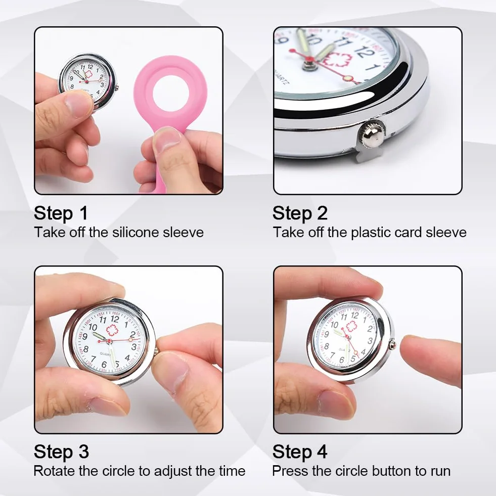 Vicloon Montre à Gousset Infirmière Silicone Broche