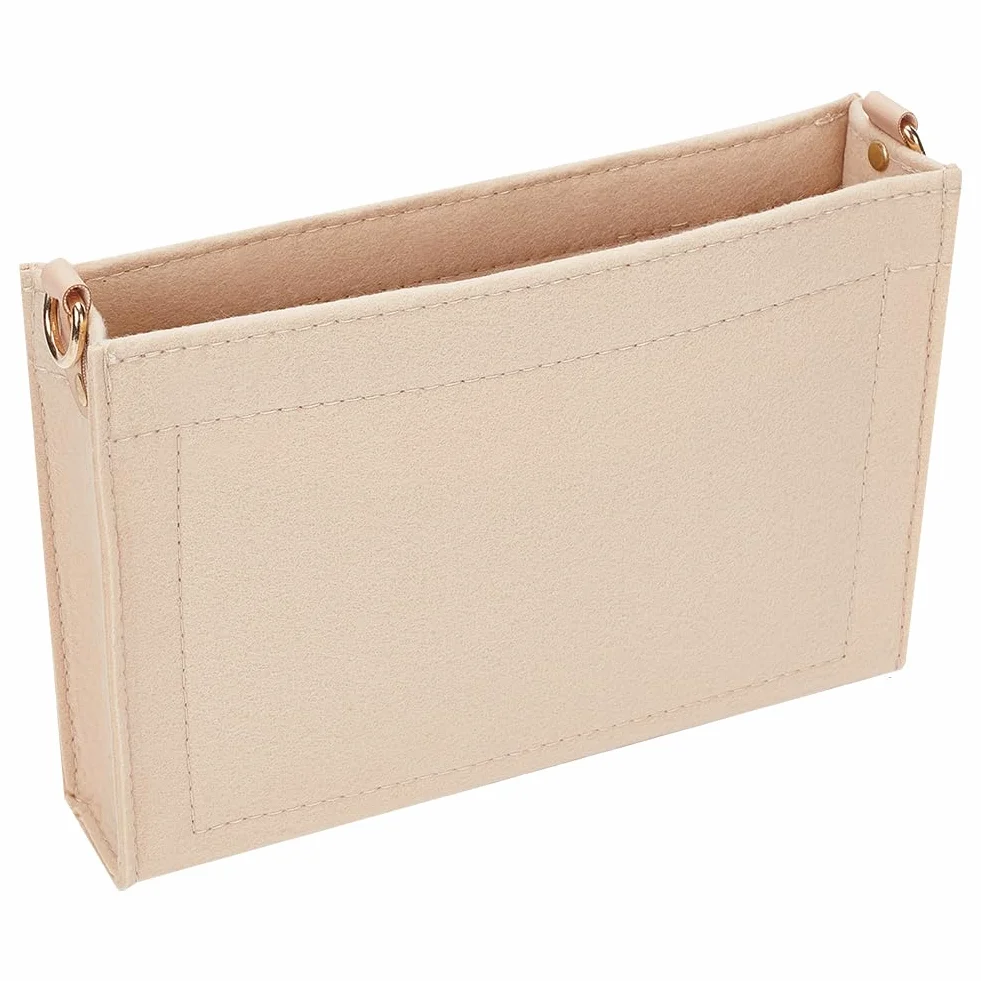 WADORN Insert D'Organisateur de Sac à Main en Feutre 23x15.5x4.5 cm Beige
