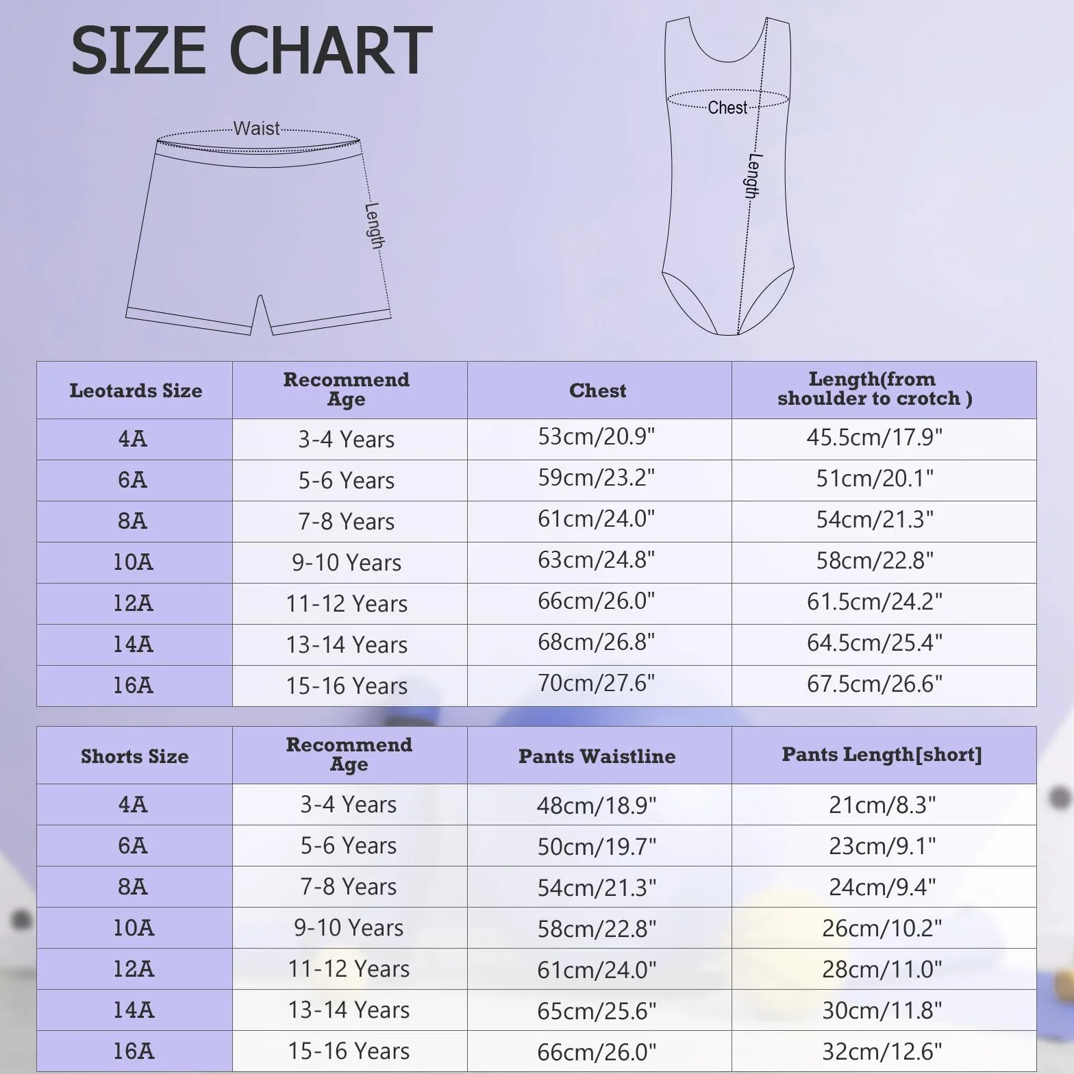 Justaucorps Gymnastique Dégradé avec Short et Bandeau pour Filles