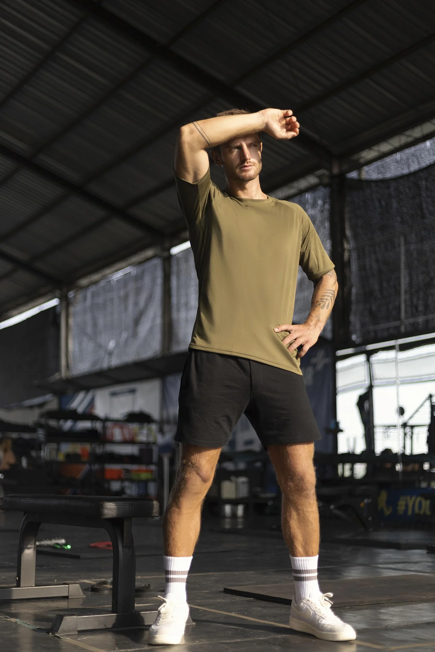 Cimic T-Shirt Sport Homme Manches Courtes Fitness Séchage Rapide Respirant Running Gym Baselayer 5 Pack