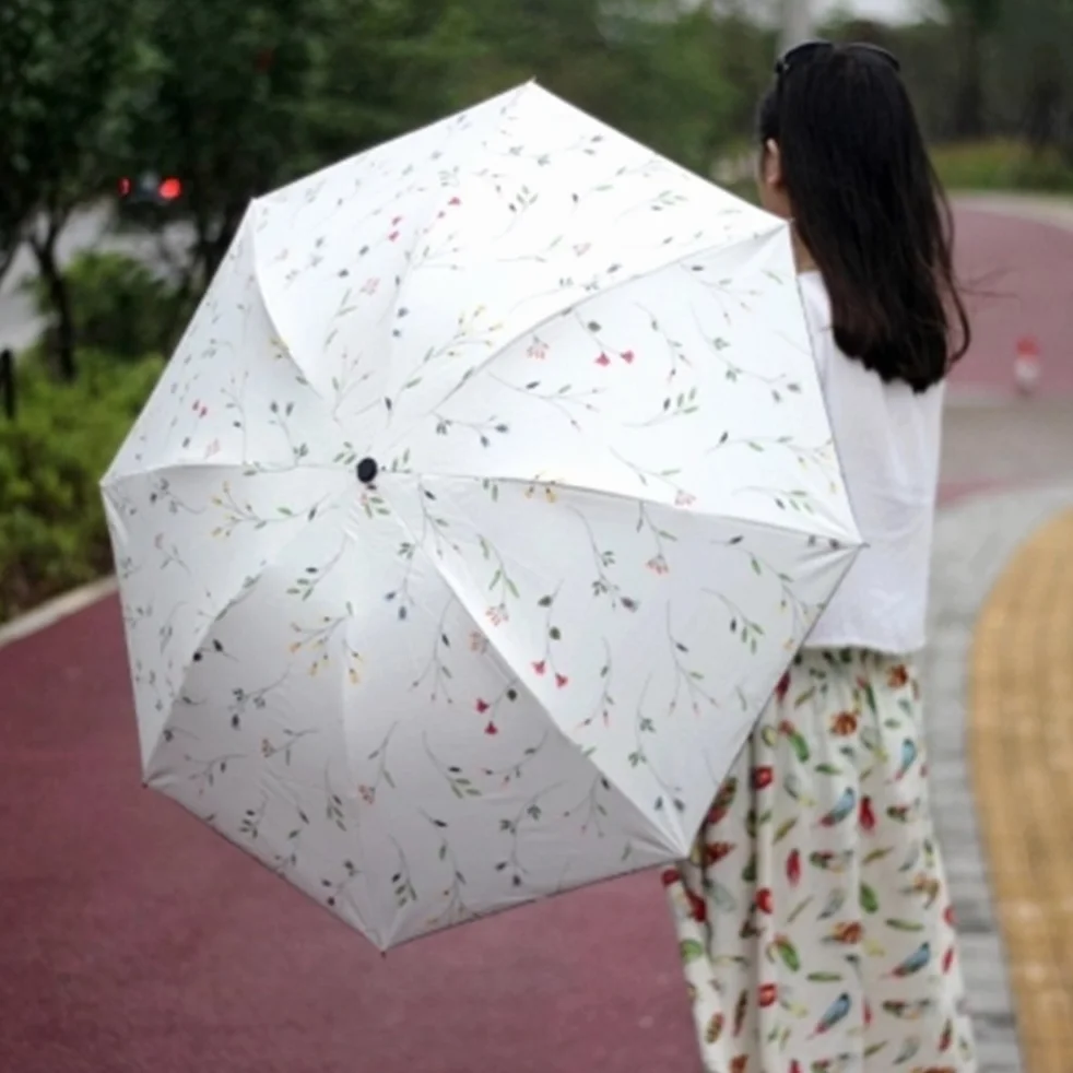 Ombrelle Parapluie Pliant UV Compact Protection Vent Voyage Résistant à l'Eau