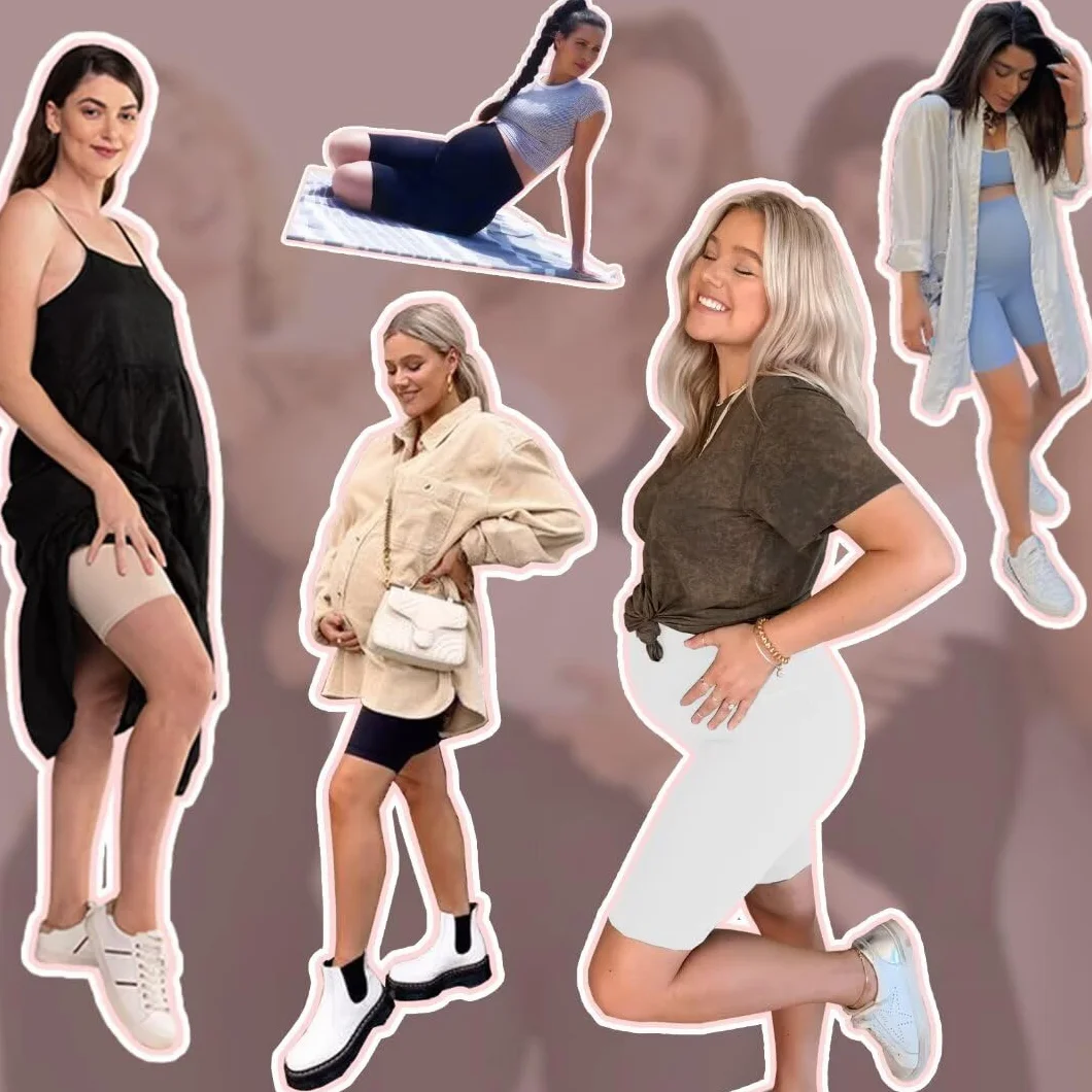 QGGQDD Legging de grossesse court pour femme enceinte