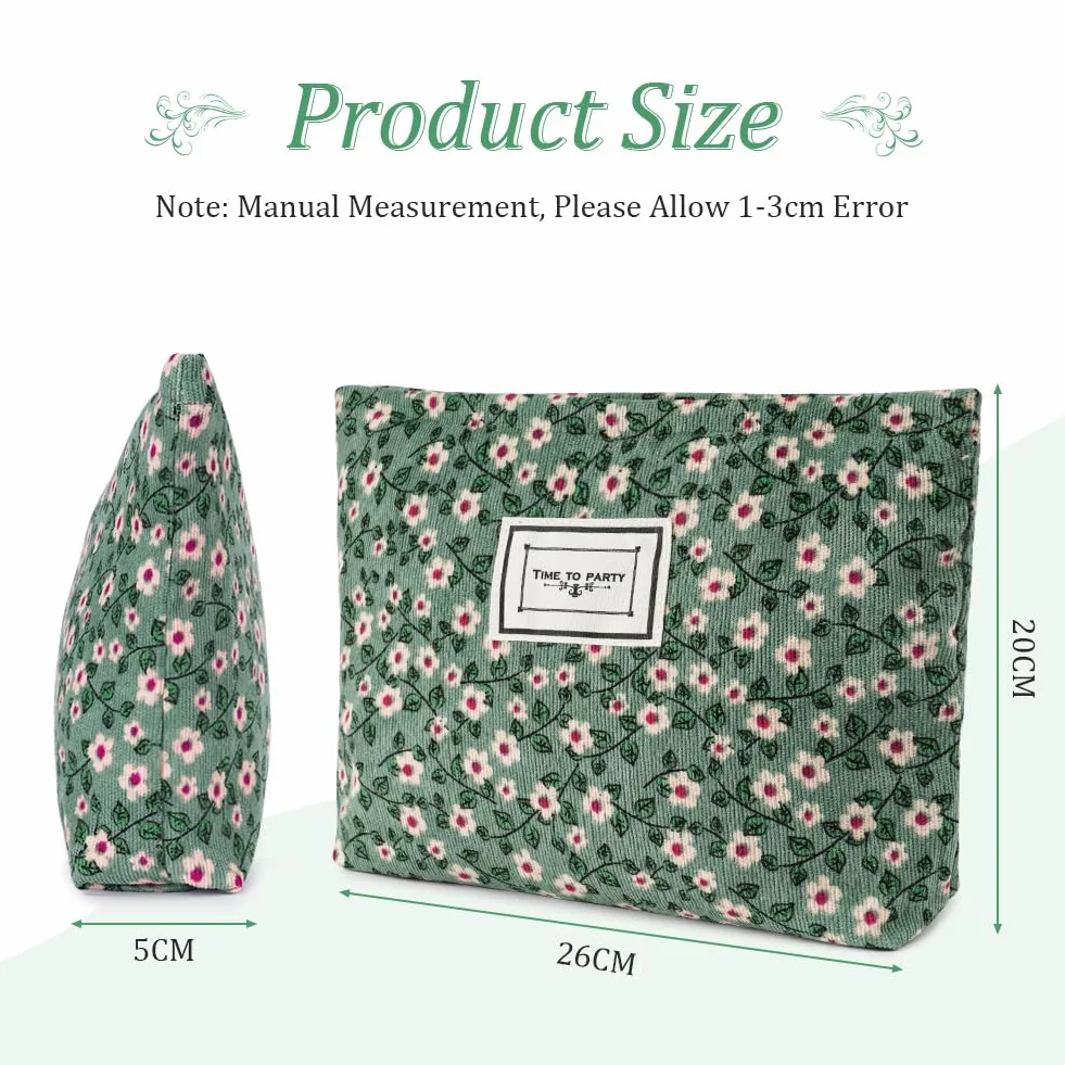 Aucuu Trousse de Toilette Voyage en Toile, Sac Organiseur Cosmétique Femme