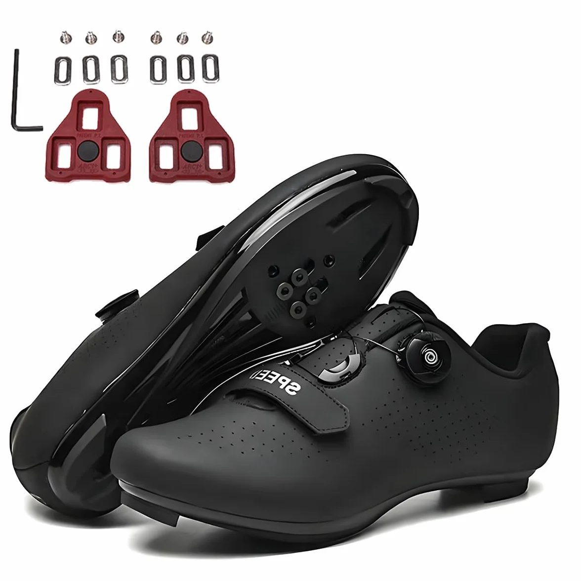 FANSU Chaussure Velo Route Homme, Cyclisme Chaussures Hommes compatibles Look SPD SPD-SL Delta