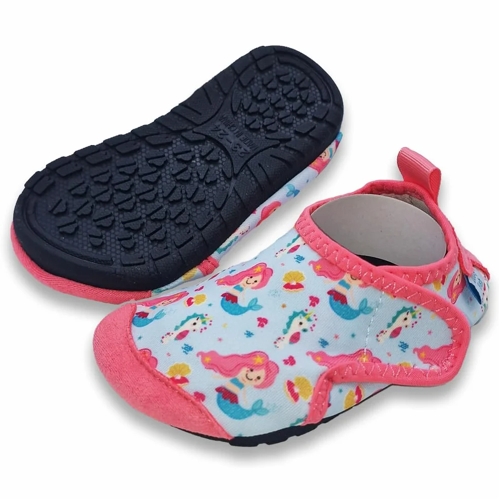 Dotty Fish Chaussures Aquatiques pour Bébés et Enfants, Semelle Antidérapante, Séchage Rapide, Souples