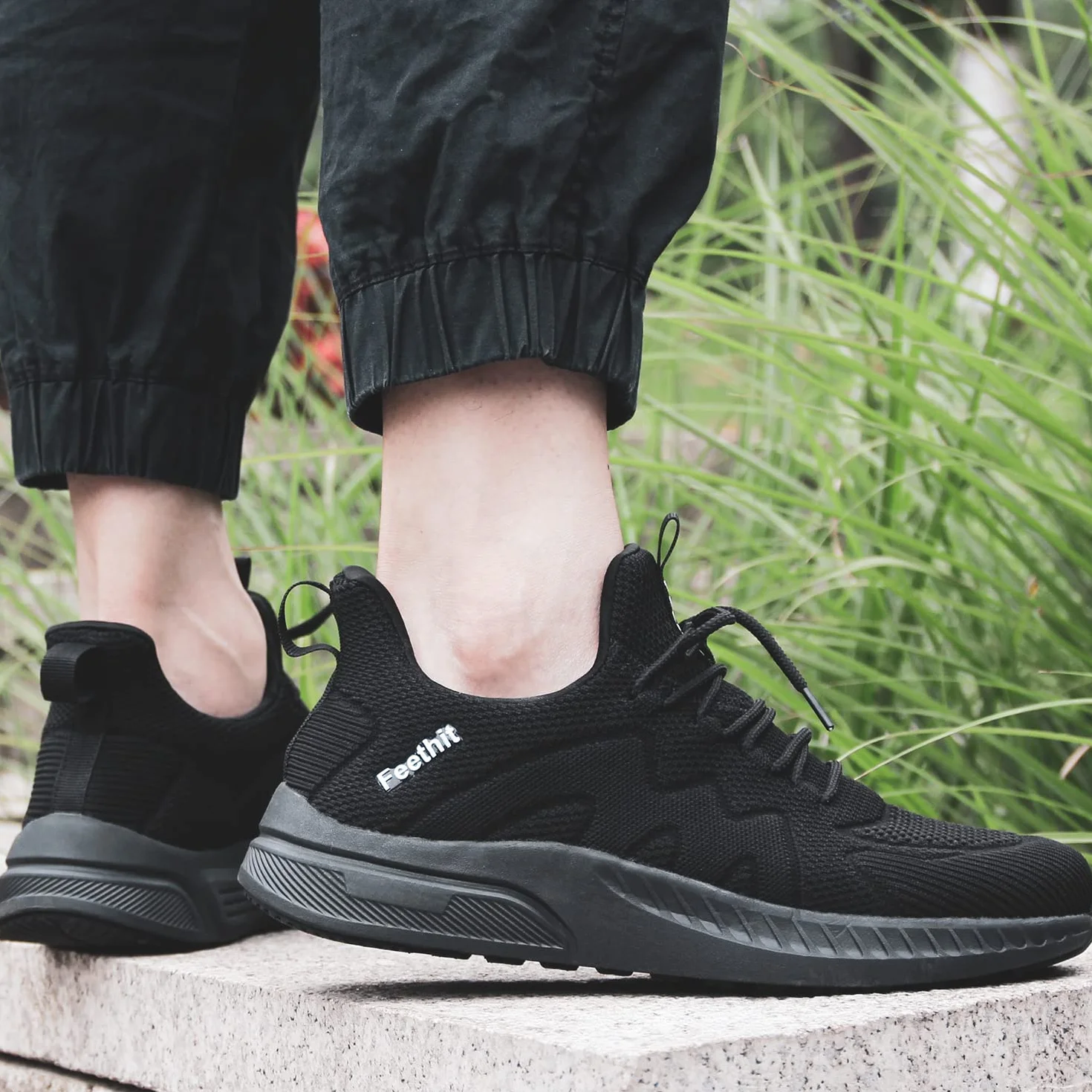 Feethit Baskets de Sport Homme Tennis Respirant Légères Confortables Sneakers Running Gym