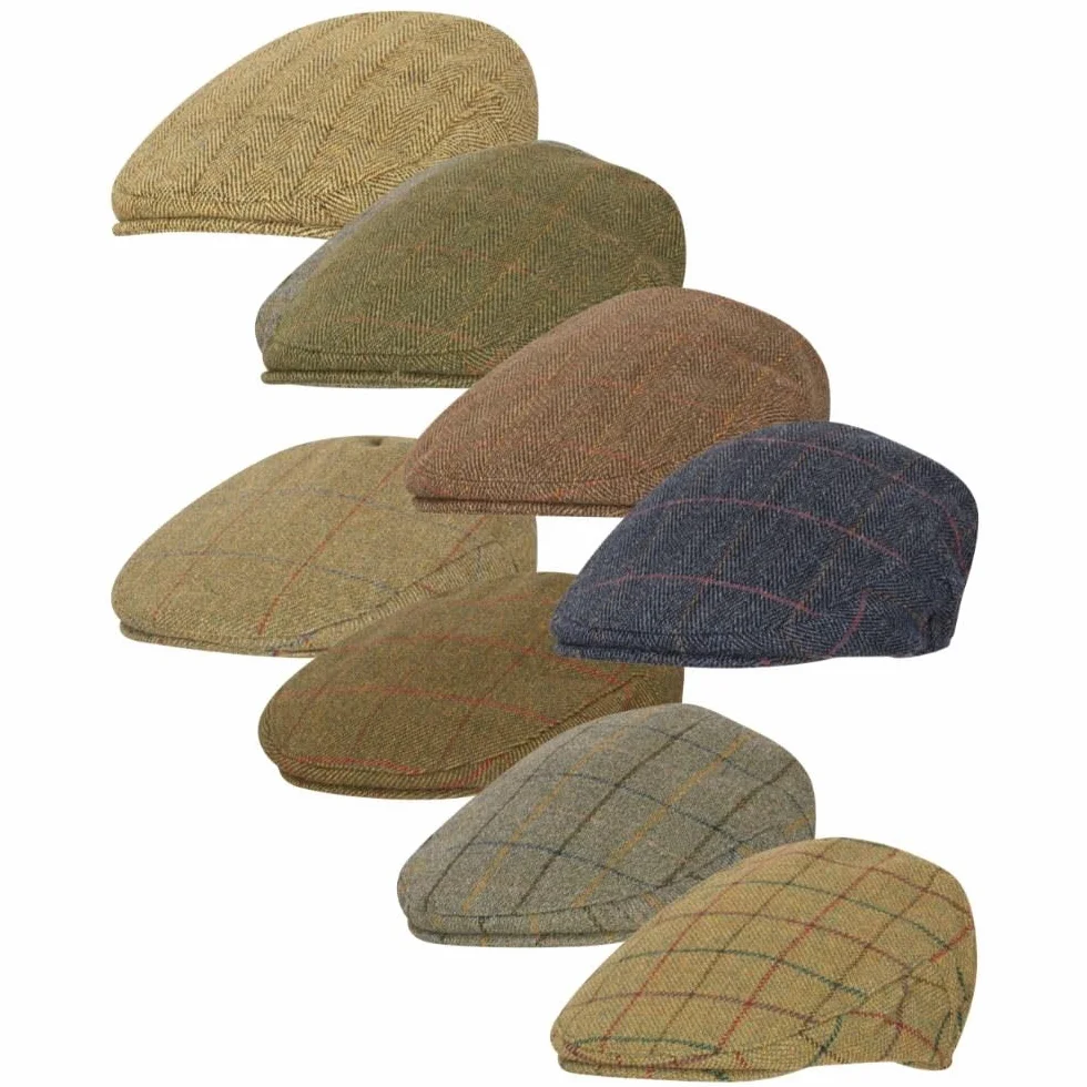 Walker & Hawkes Cambridge Casquette Plate Derby Tweed Chasse Campagne