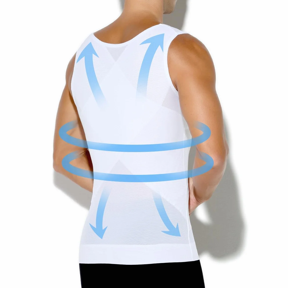 Casey Kevin Débardeur de Compression Homme Maillot de Corps Ventre Plat sans Manche Gainant Minceur Sport Top Body Shaper