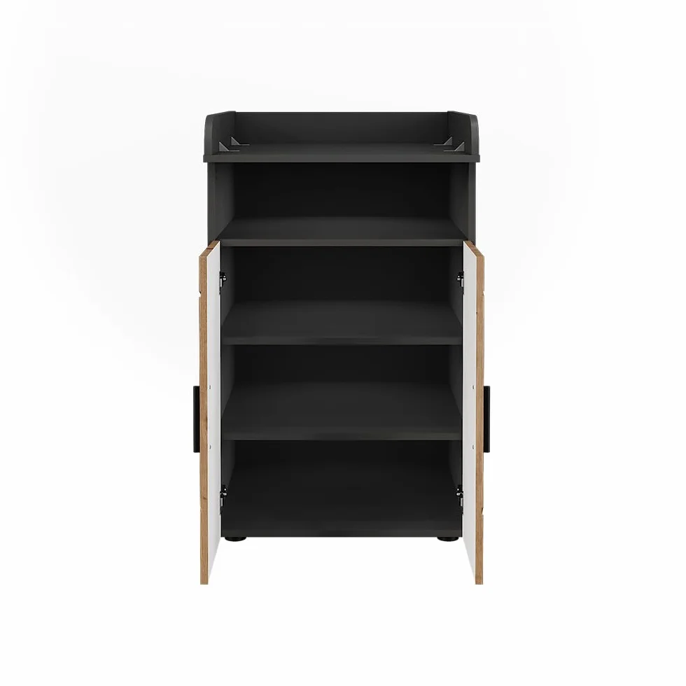 Vicco Commode à Langer Irma 60x97cm Anthracite Chêne de Force doré Plan à Langer
