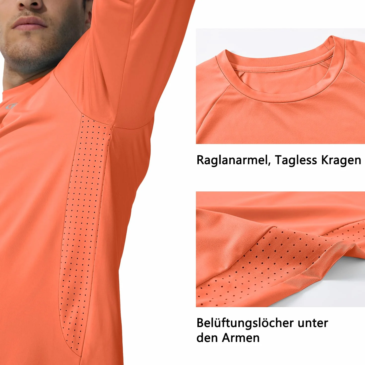 Huayuzh Rashguard UV UPF 50+ T-shirt à manches longues pour homme Séchage rapide Respirant Surf
