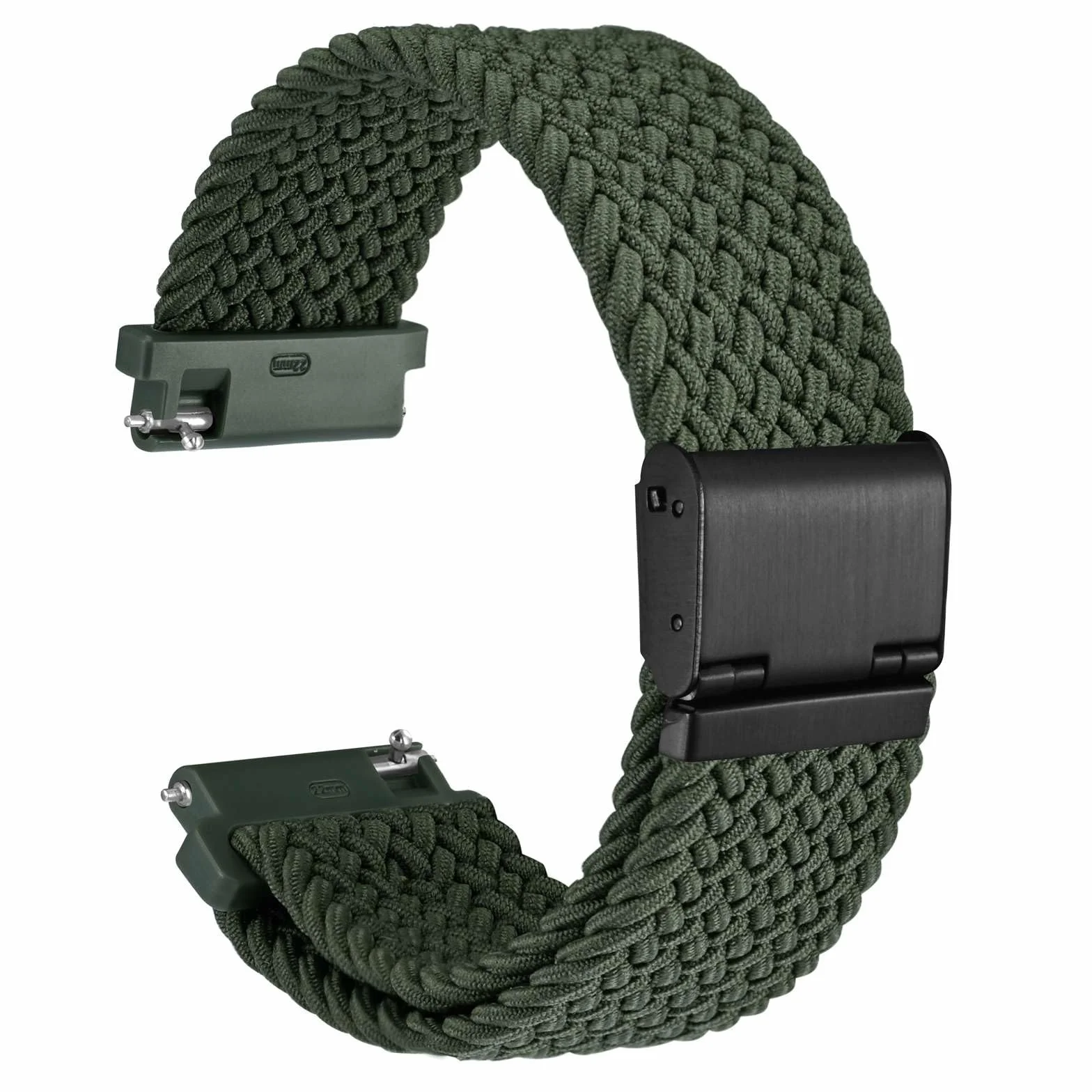 WOCCI Montre Tressée Nylon Homme Femme Boucle Réglable Dégagement Rapide Sangle Sport Tissée 18mm 19mm 20mm 21mm 22mm
