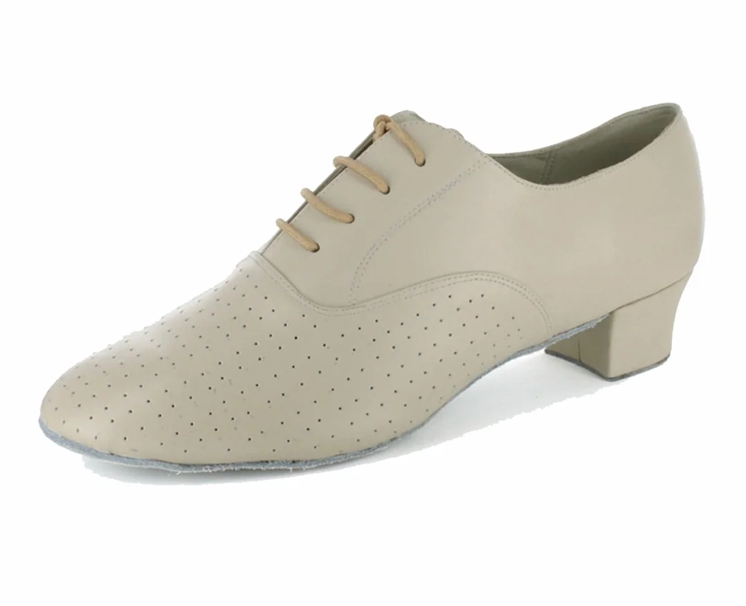 Chaussures de danse latine homme cuir bout fermé lacets classiques