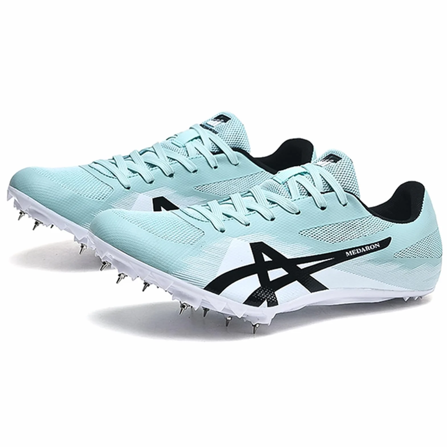 Chaussures de Course À Pointes pour Hommes avec 8 Crampons pour Saut en Hauteur Sprint Saut en Longueur
