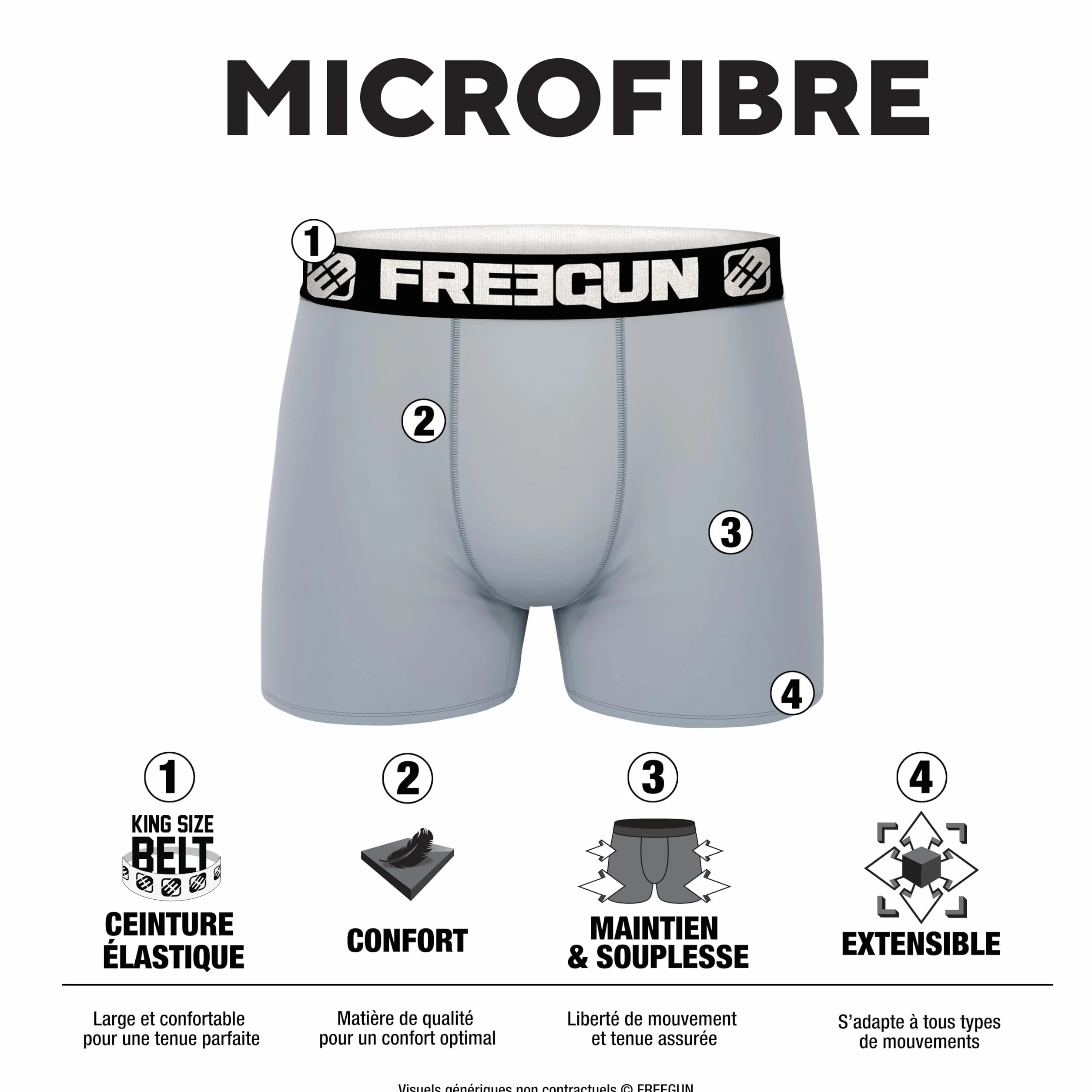Freegun Pack Surprise Boxer Homme Lot de 5