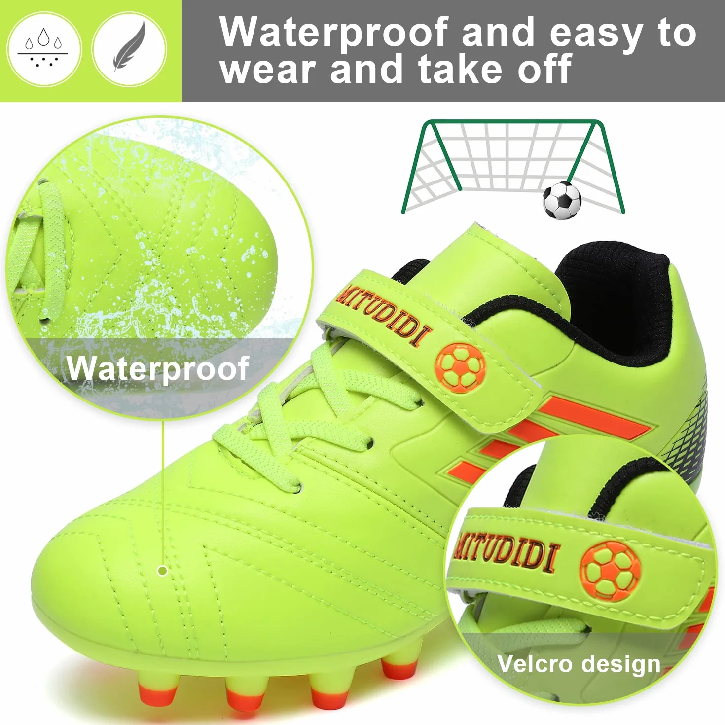 Chaussures de Football Enfant Compétition Entraînement Respirant Plein Air