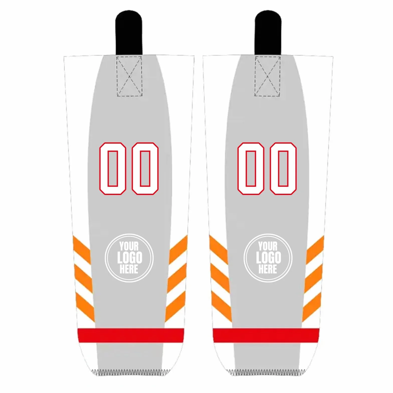 Chaussettes hockey sur glace personnalisées avec numéro imprimé