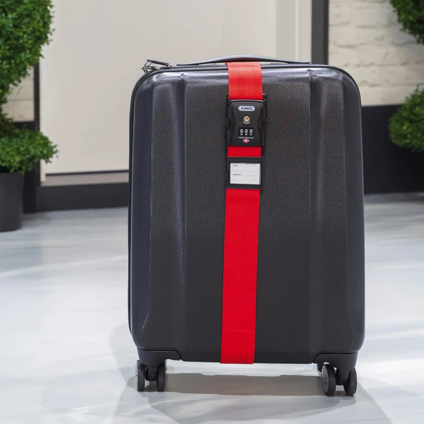 ABUS Sangle à valise avec serrure TSA 620TSA/192 - Code numérique à 3 chiffres - Noir