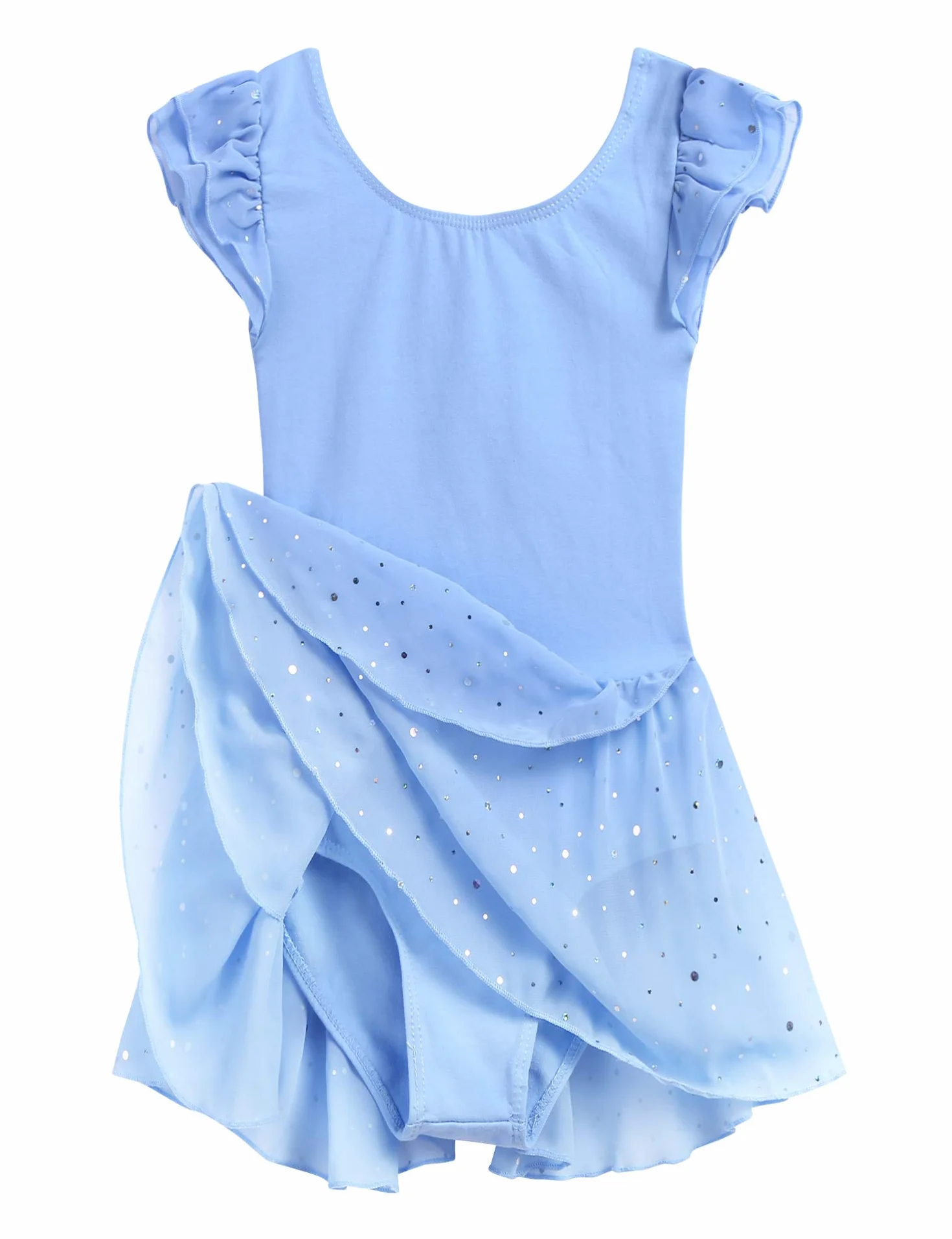 Justaucorps de ballet pour fille avec jupe tutu - Coton - Manches courtes et longues