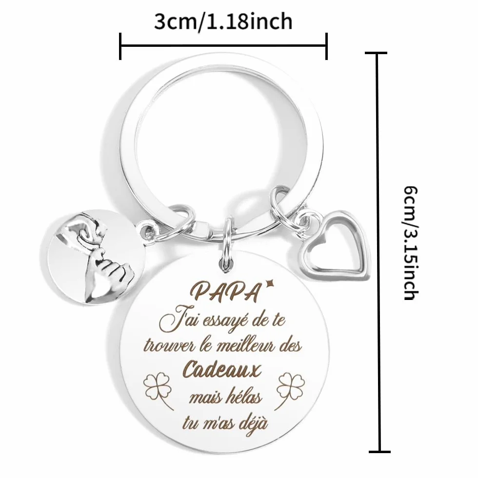 Porte Clef Papa Cadeau Fête Des Pères Idée Cadeau Anniversaire Papa