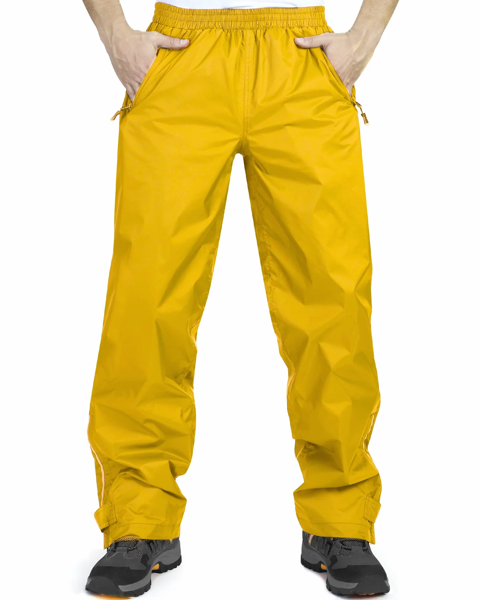 Pantalon de Pluie Imperméables pour Hommes 33000ft, Pantalon de Randonnée Léger Coupe-Vent pour Camping Golf