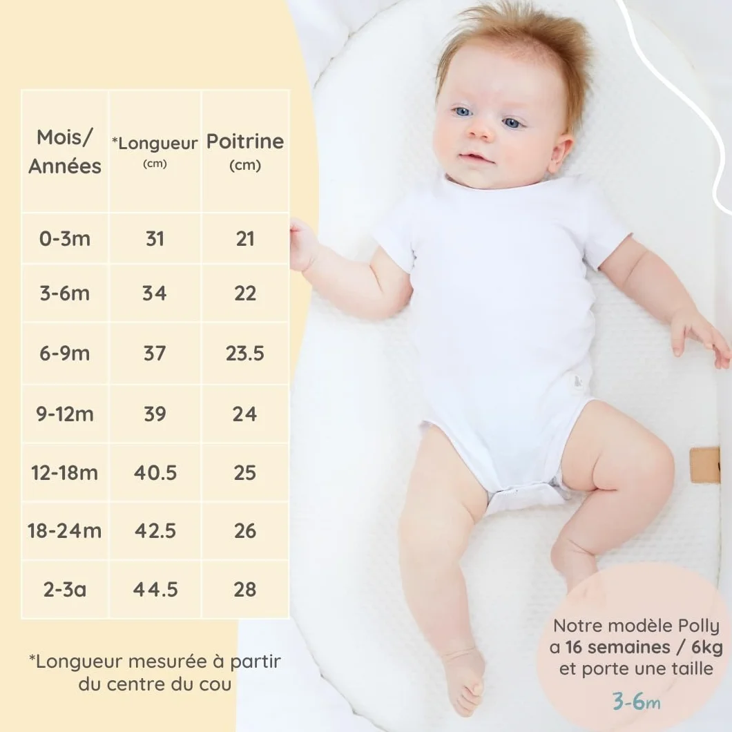 Bramble & Bear Lot de 3/6 Gilets à manches courtes en coton biologique pour bébés 0-3 ans