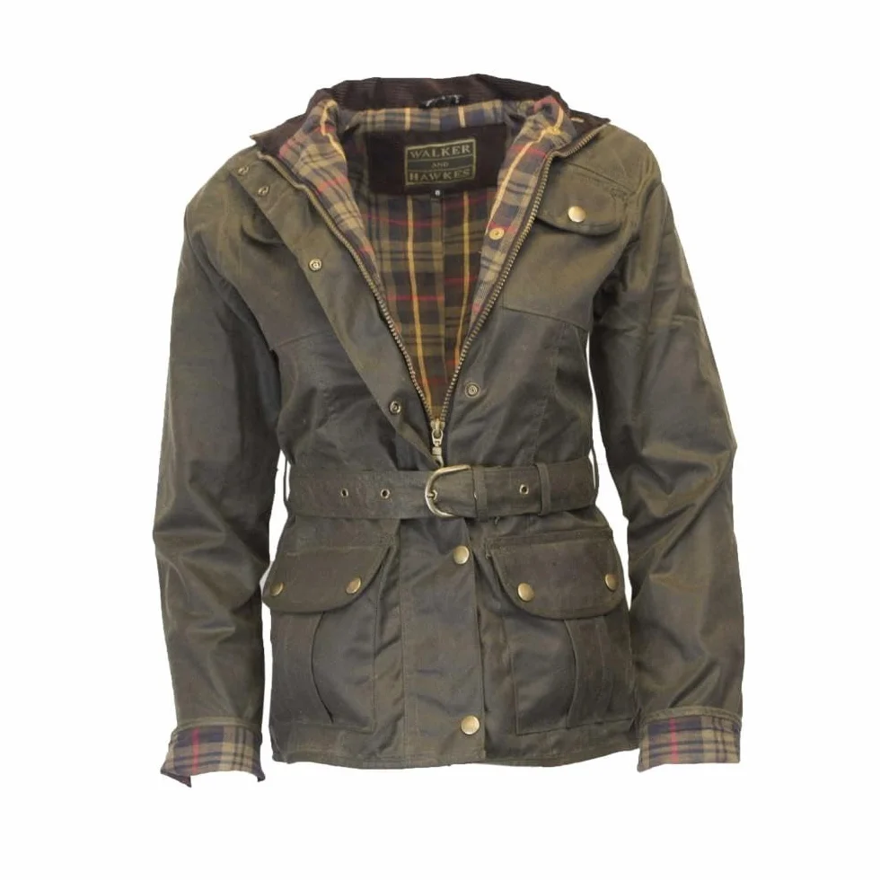 Walker and Hawkes Ladies Wax Florence Motorcycle Jacket
