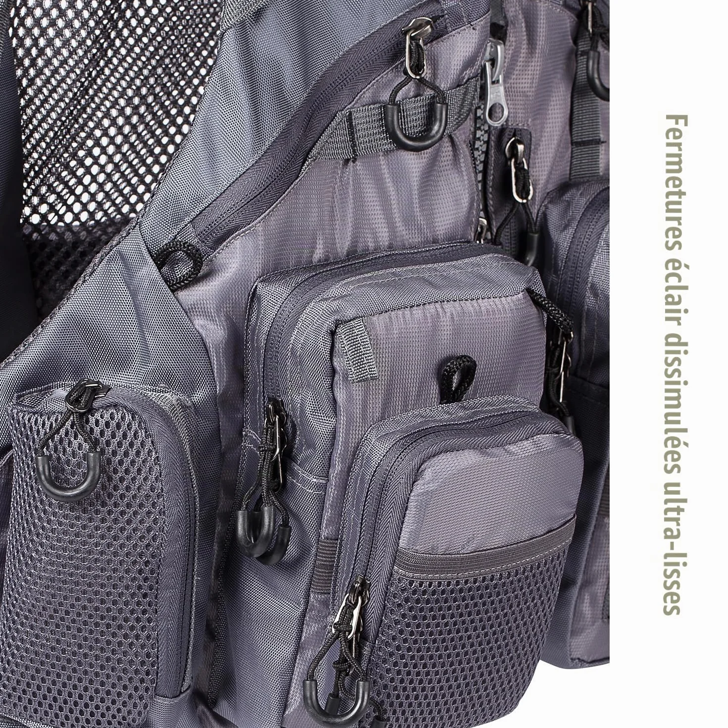 Bassdash Gilet de pêche réglable pour hommes et femmes pêche à la mouche