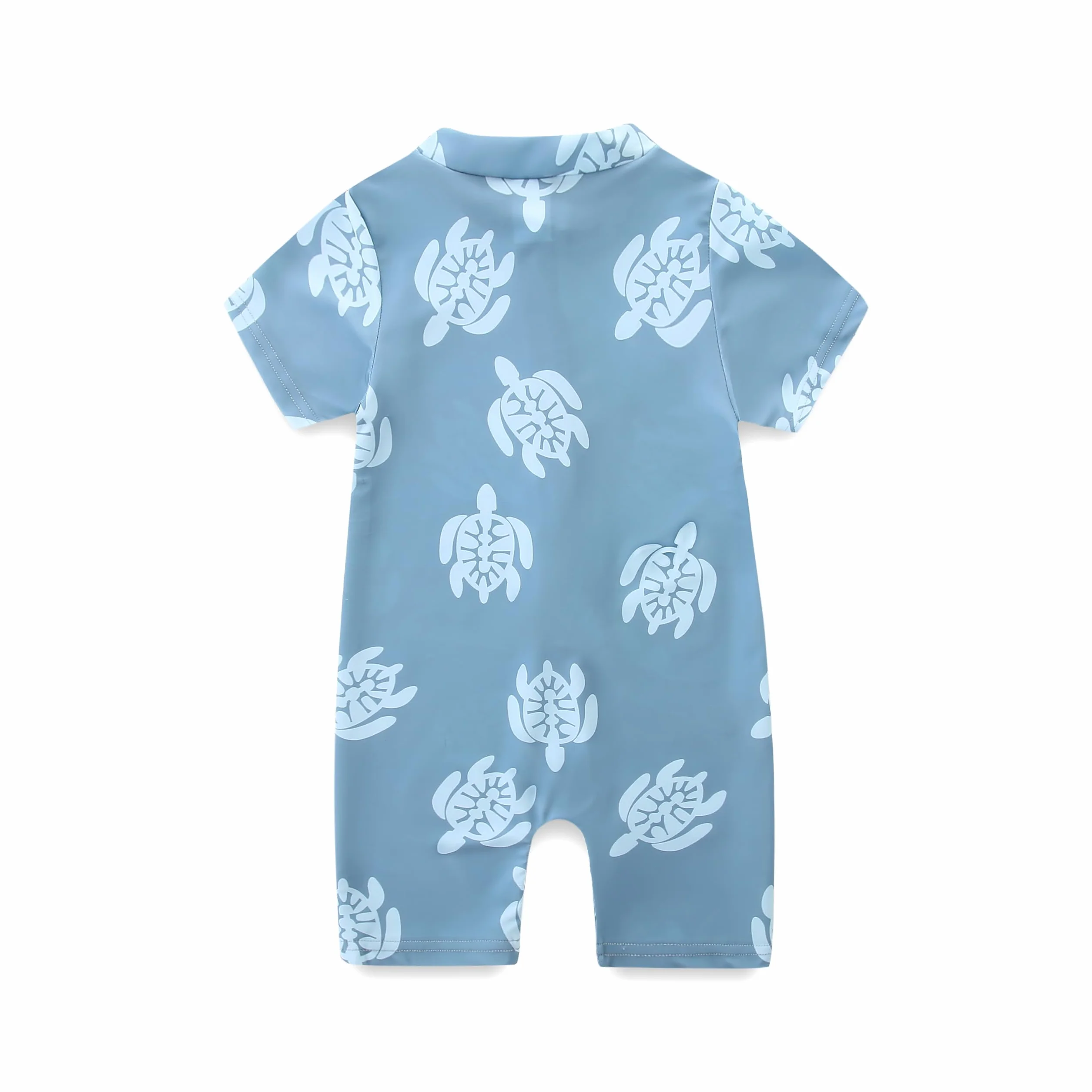 Maillot de Bain Bébé Garçon Zip Une Pièce Manches Courtes Protection UV 50+ 6 Mois-3 Ans