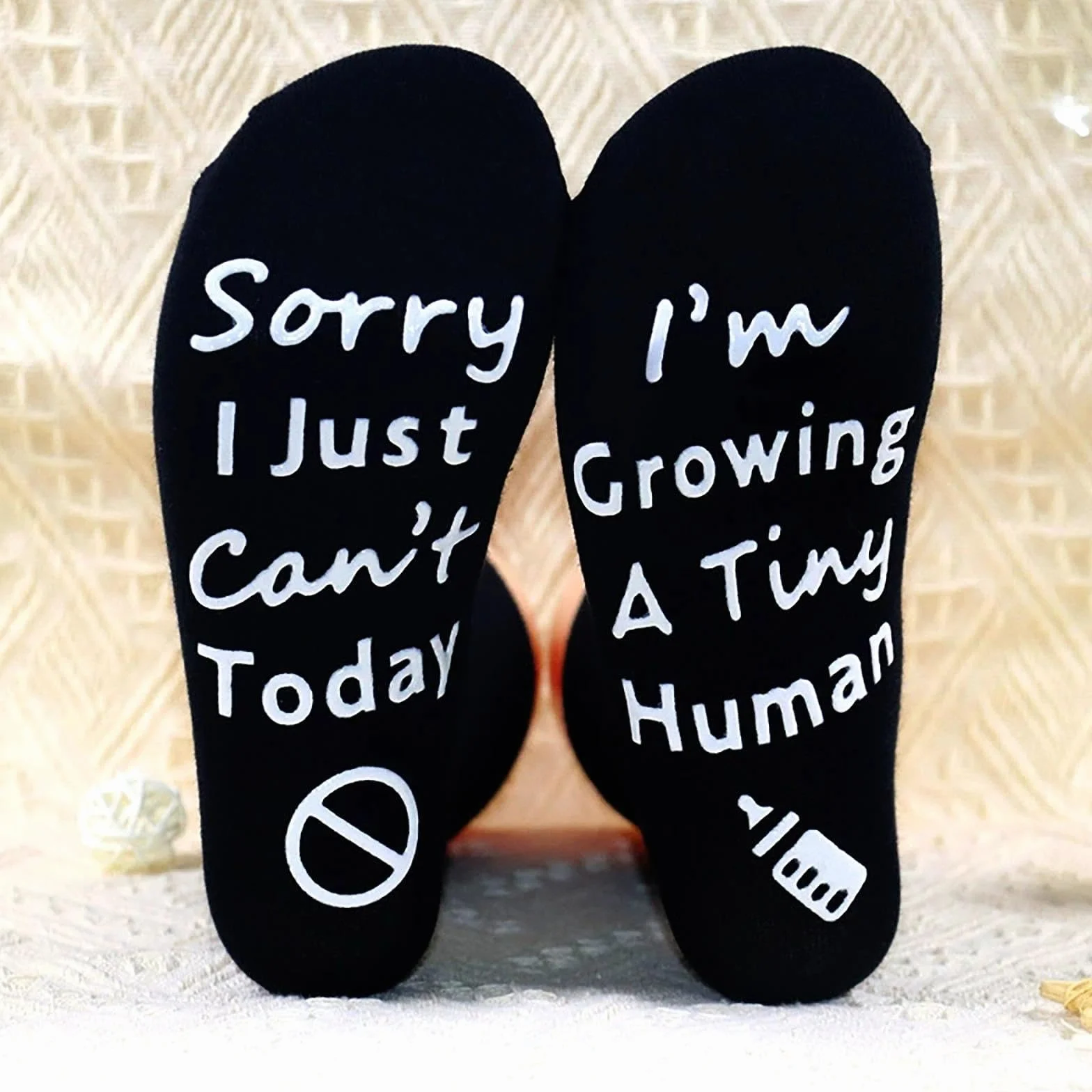 Chaussettes de maternité confortables antidérapantes en coton pour futures mamans