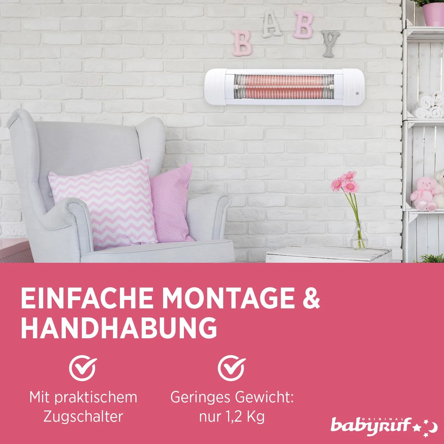 BS 50 Chauffage pour table à langer 600 W Arrêt automatique Blanc