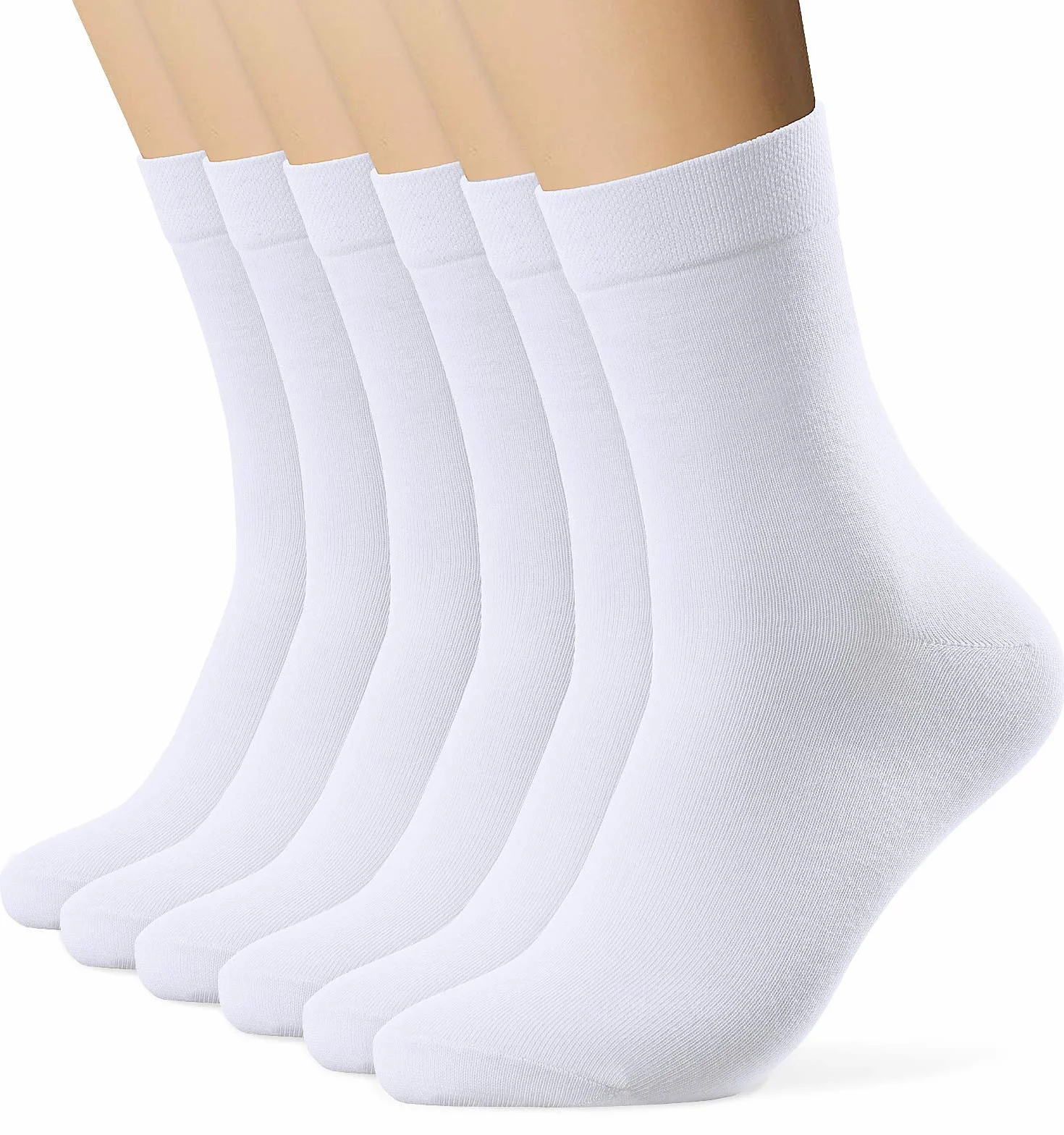 Chaussettes Homme Femme Lot de 6 Paires Sport Coton Noir Blanc Classiques