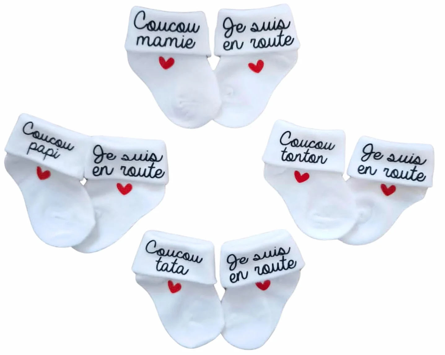 Chaussettes personnalisables bébé annonce grossesse