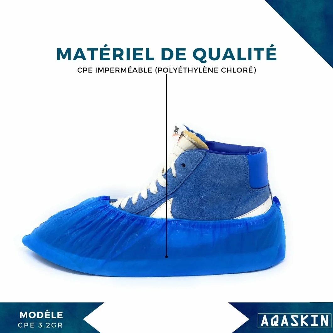 Couvre-chaussures jetables résistants 3,2g CPE - 100-2000pcs