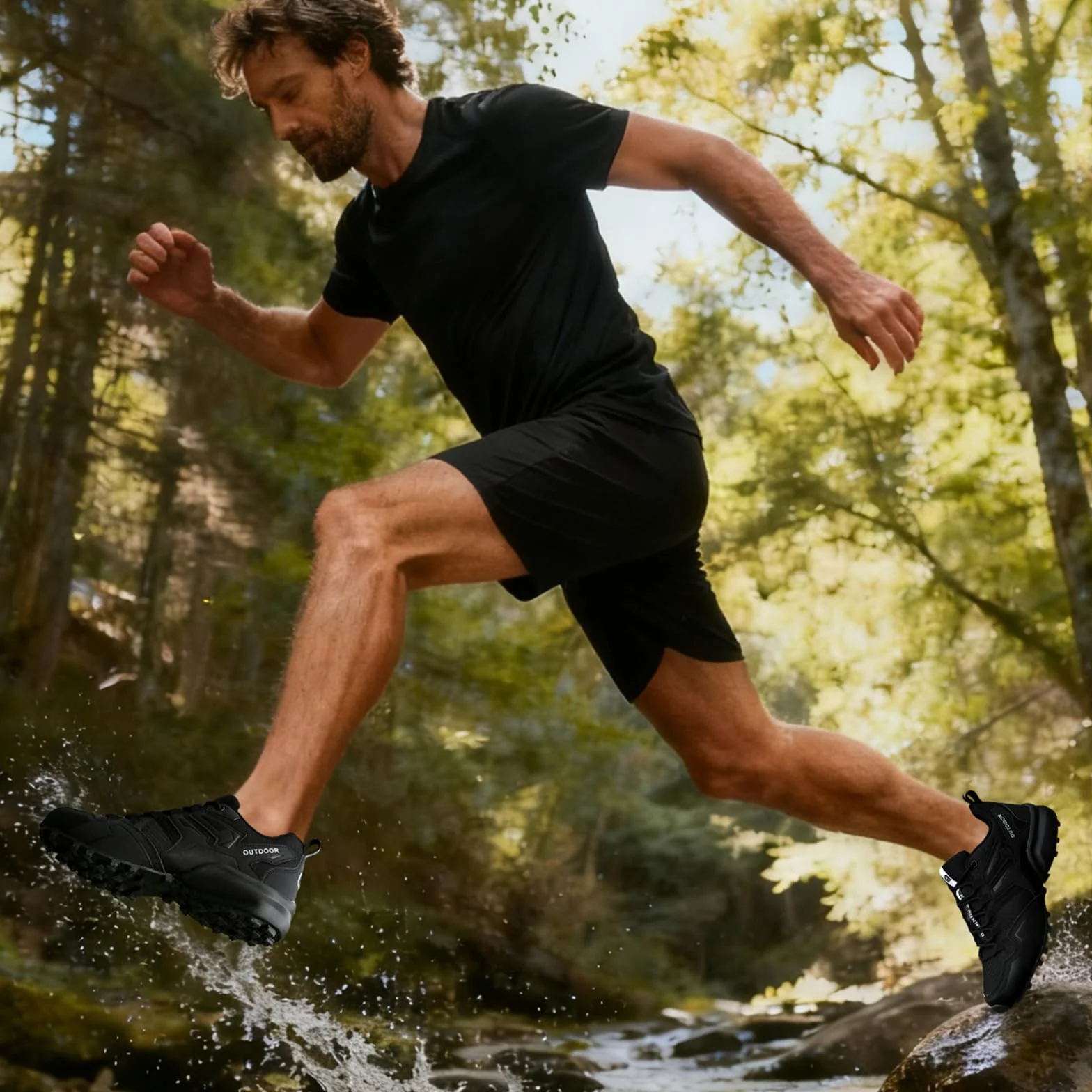Chaussures de Trail Homme Randonnée Trekking Outdoor Fitness Respirantes Antidérapantes