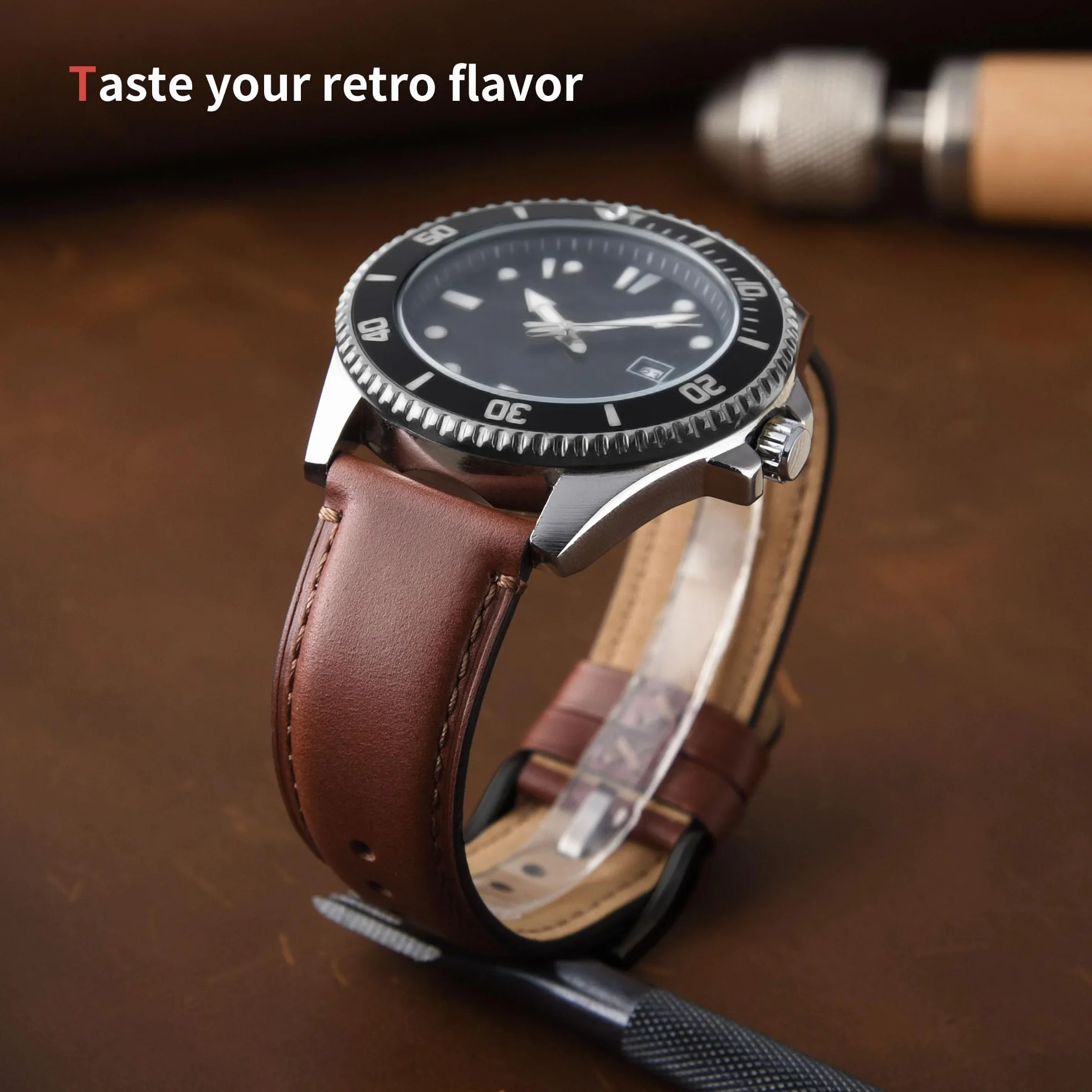 Fullmosa Bracelet de Montre en Cuir 22mm 20mm 24mm 19mm 18mm Remplacement Universel Homme Femme