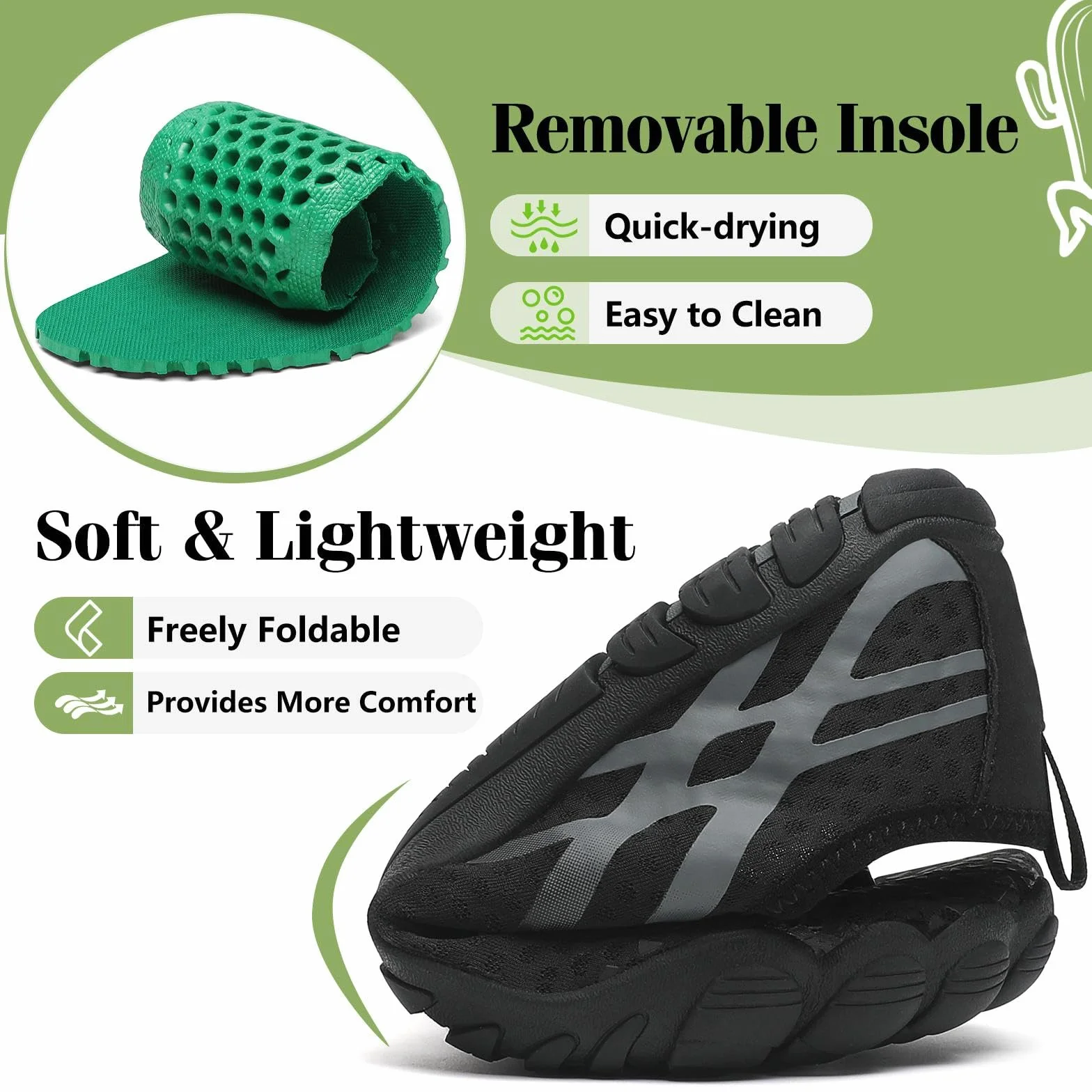 SAGUARO Chaussures d'eau Respirant Séchage Rapide Homme Femme Été