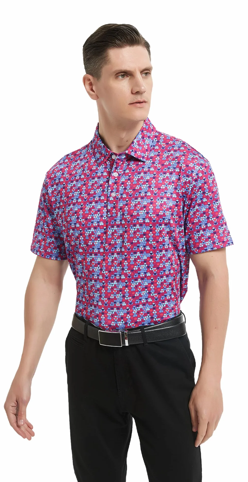 Polo de golf homme manches courtes évacuation humidité coupe sèche