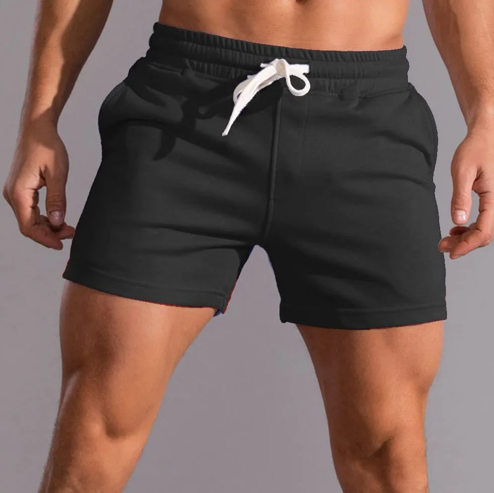 Short de Course 3 Pouces Hommes Sport Coton Respirant Musculation
