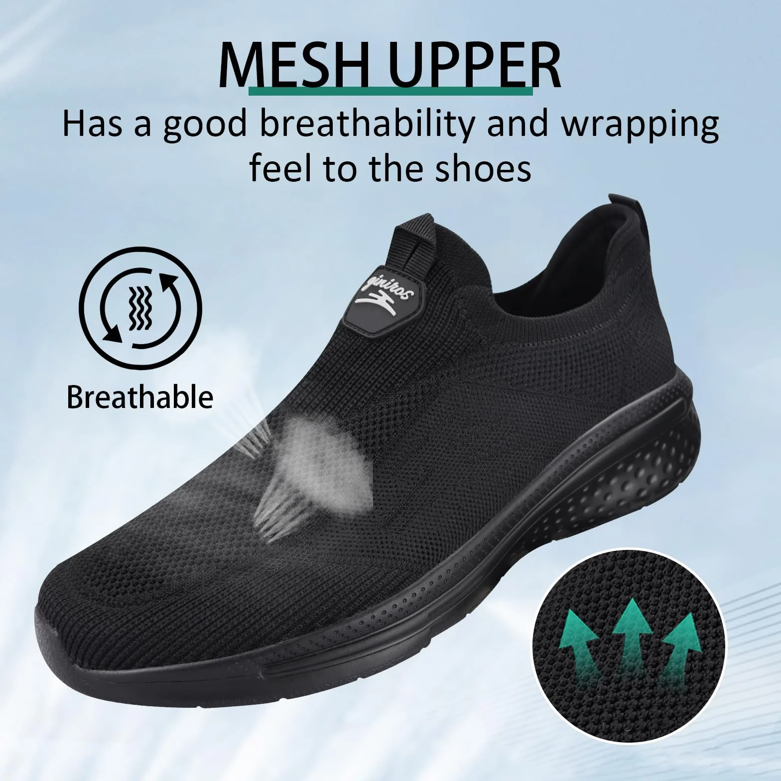 Giniros Basket Homme Chaussures Slip on Sneakers sans Lacets de Course Baskets Fitness Running Respirantes