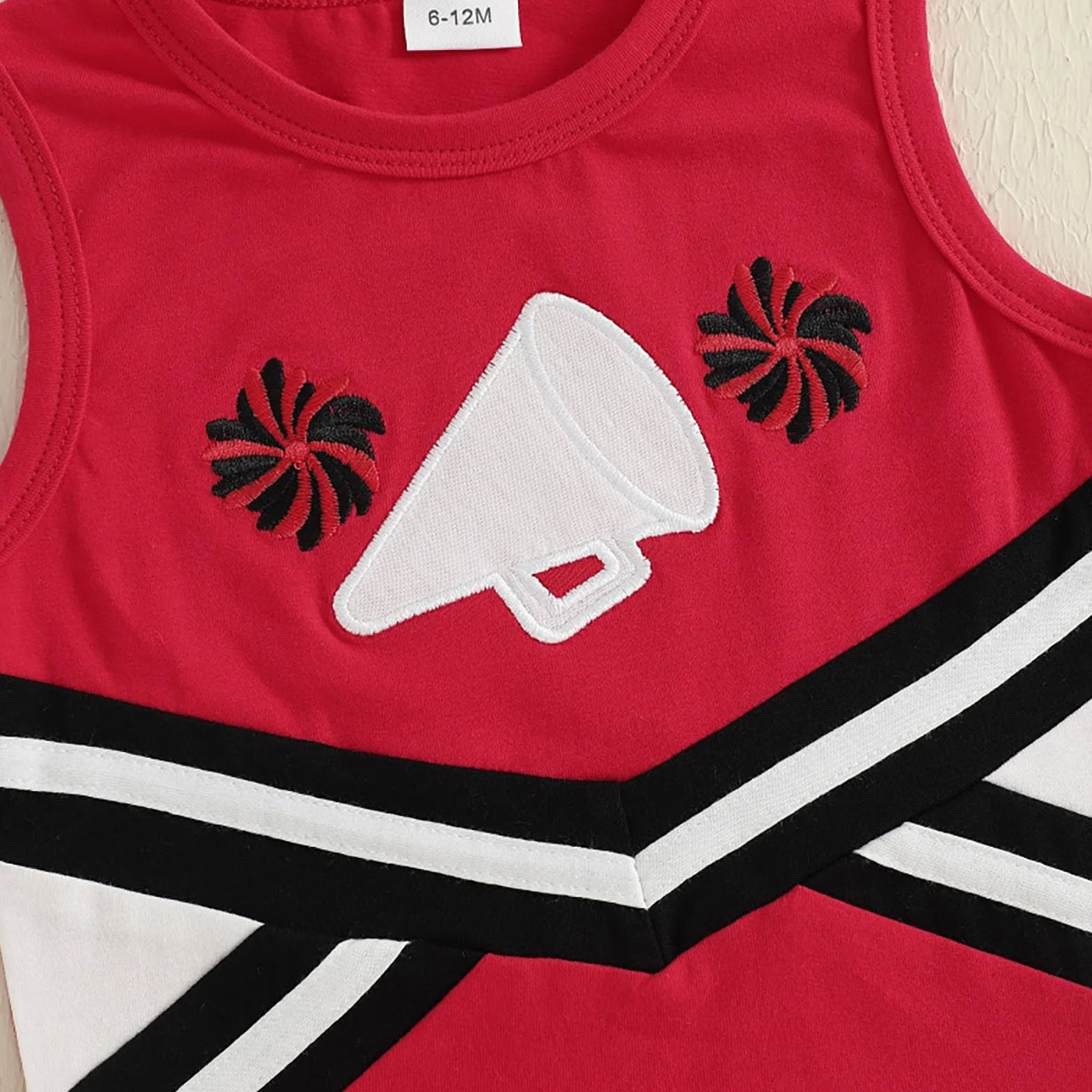 Costume de pom-pom girl pour enfant et bébé fille avec haut court et jupe