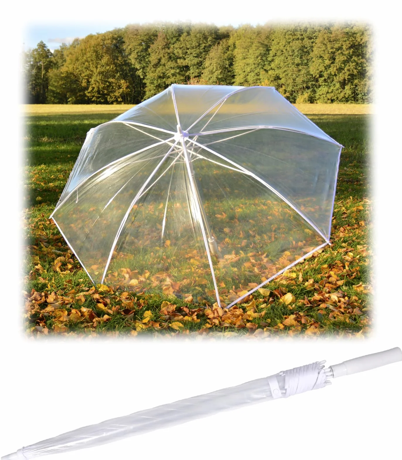 iX-brella Parapluie automatique XXL en fibre de verre Noir