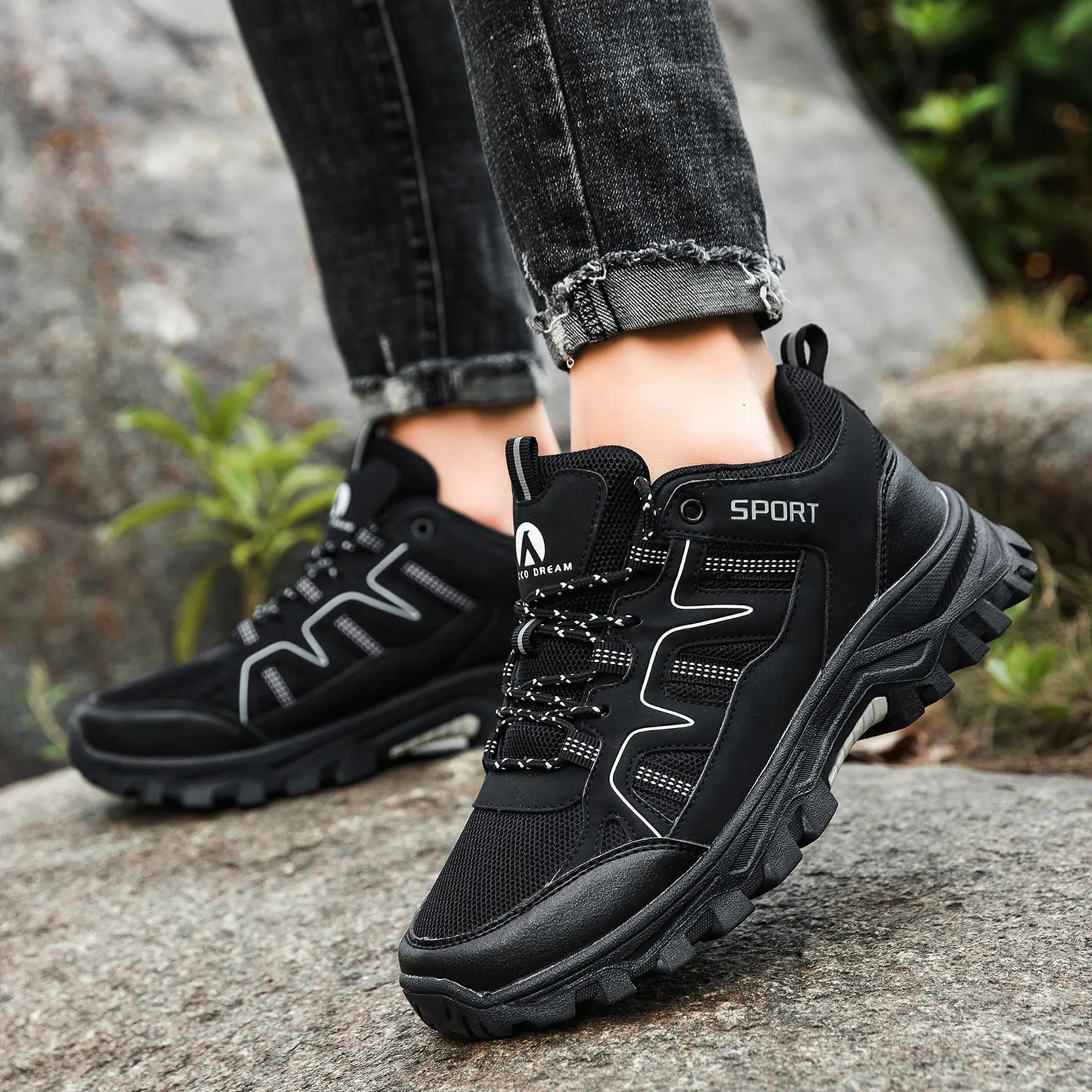 Chaussures de Randonnée Homme Femme Antidérapant Respirant Trekking