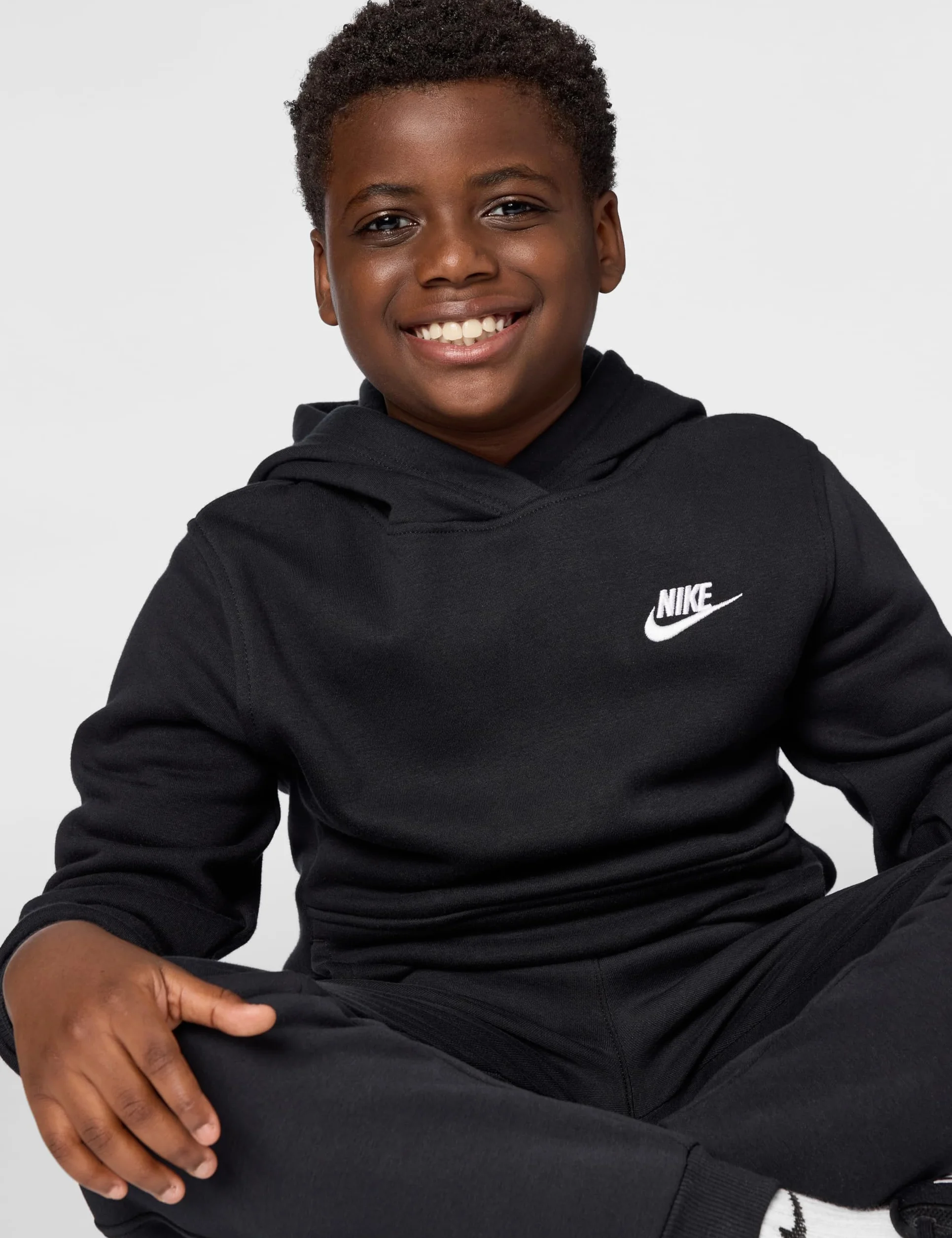 Nike K NSW Club FLC HDY Lbr Hooded Long Sleeve Top Enfant